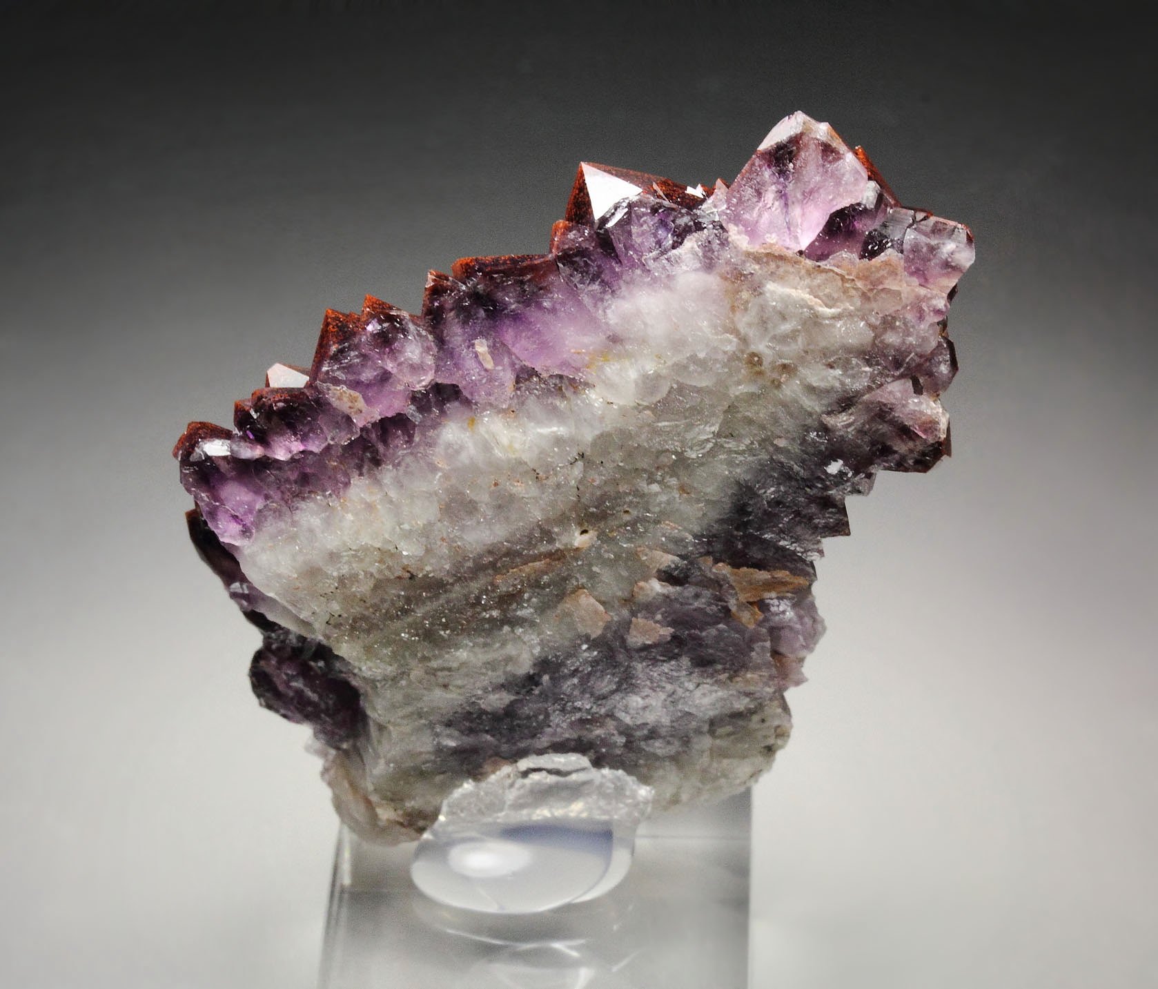 QUARTZ var. AMETHYST with HEMATITE inclusions