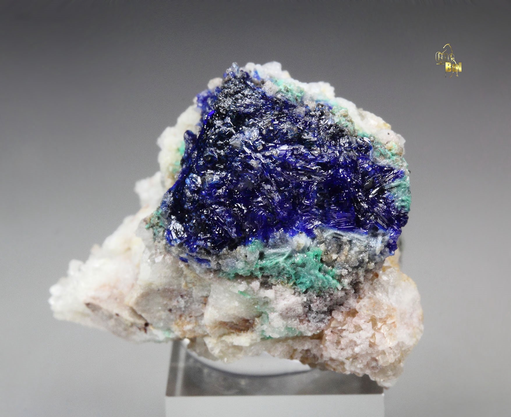 LINARITE, ANGLESITE pseudomorph after GALENA 