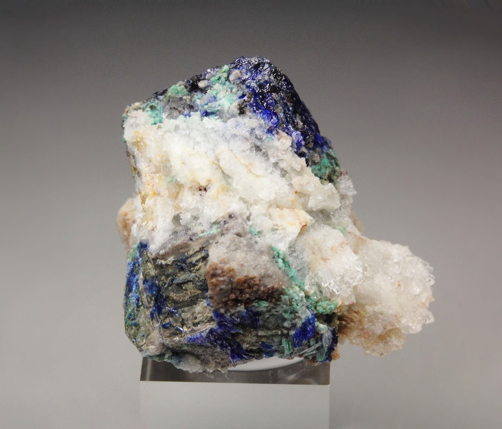 LINARITE, ANGLESITE pseudomorph after GALENA 