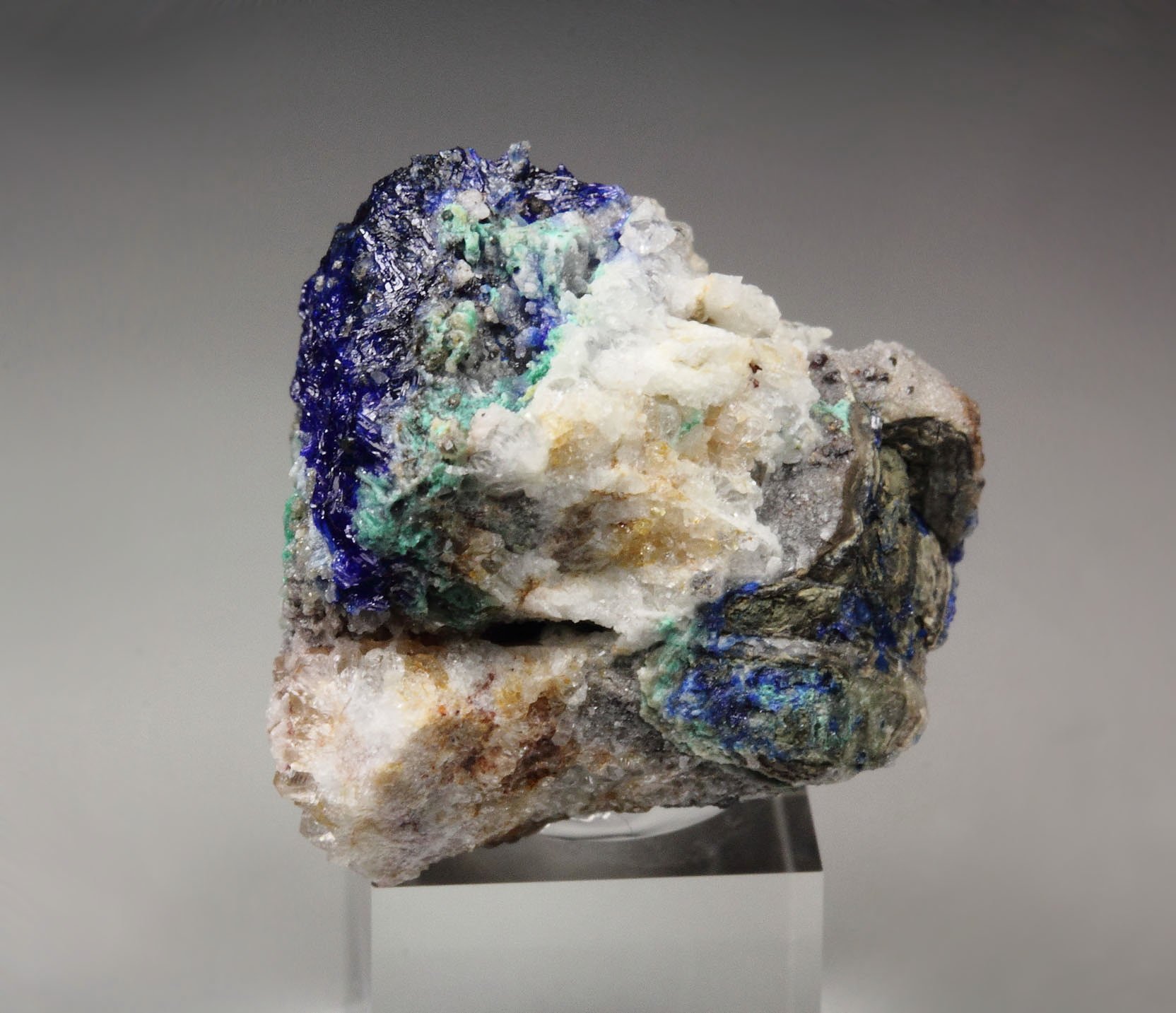 LINARITE, ANGLESITE pseudomorph after GALENA 