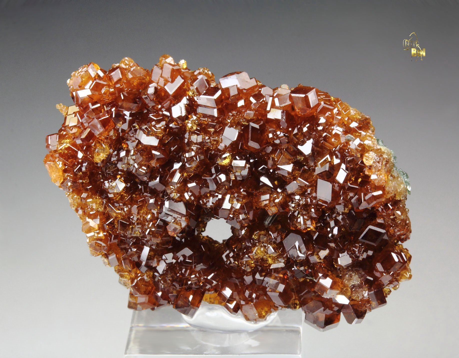 gem GARNET var. HESSONITE, CLINOCHLORE