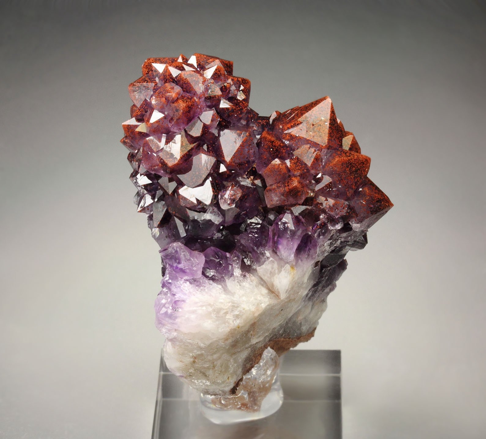 QUARTZ var. AMETHYST with HEMATITE inclusions