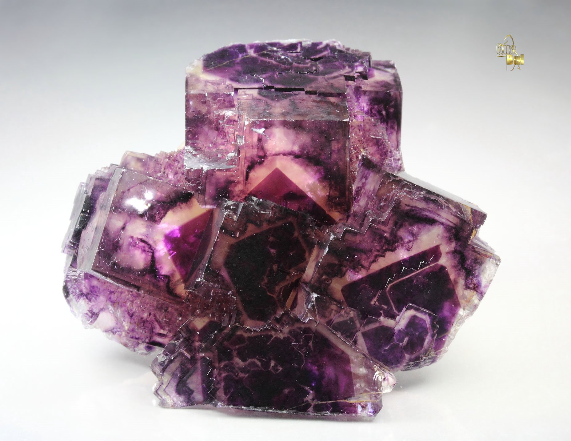 FLUORITE with purple PHANTOMS