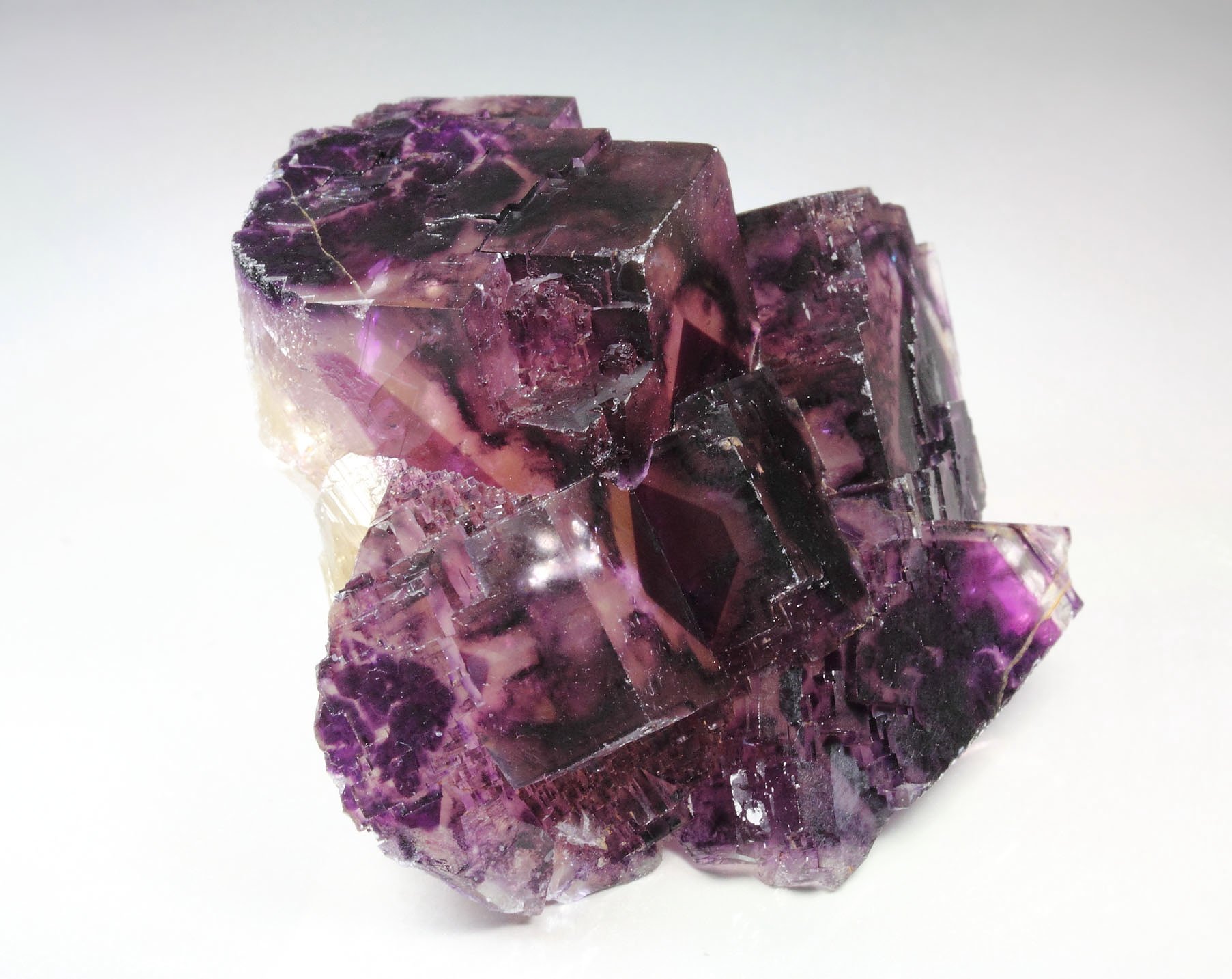 FLUORITE with purple PHANTOMS