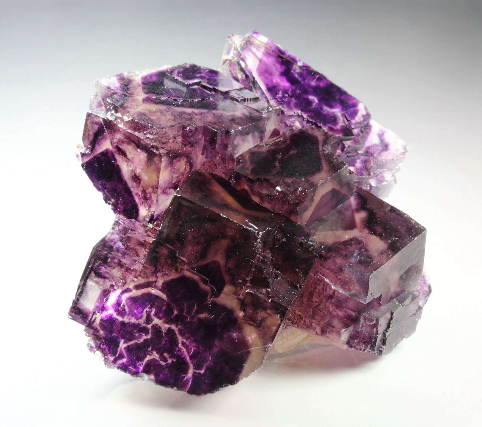 FLUORITE with purple PHANTOMS