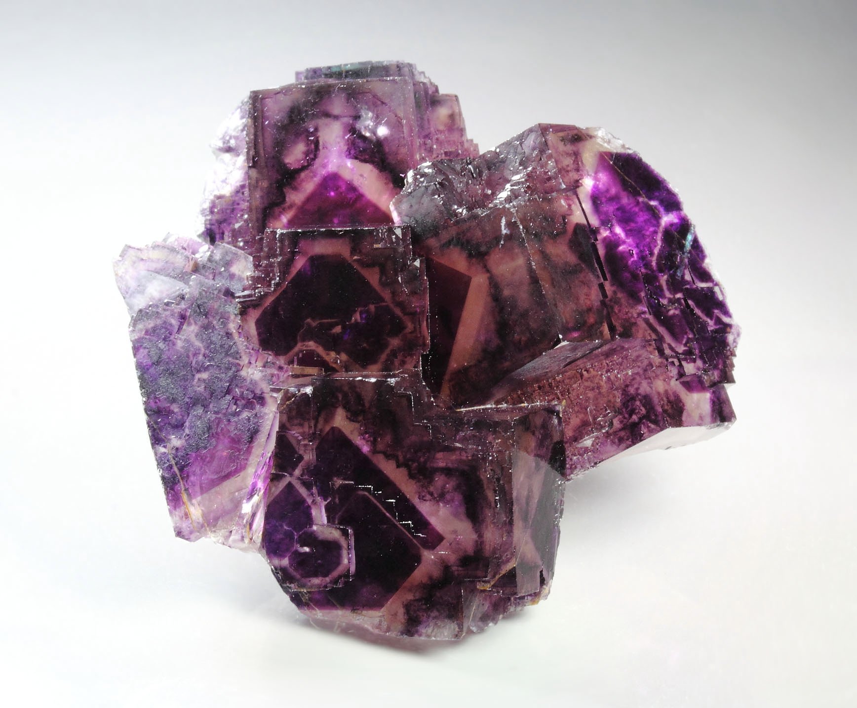 FLUORITE with purple PHANTOMS