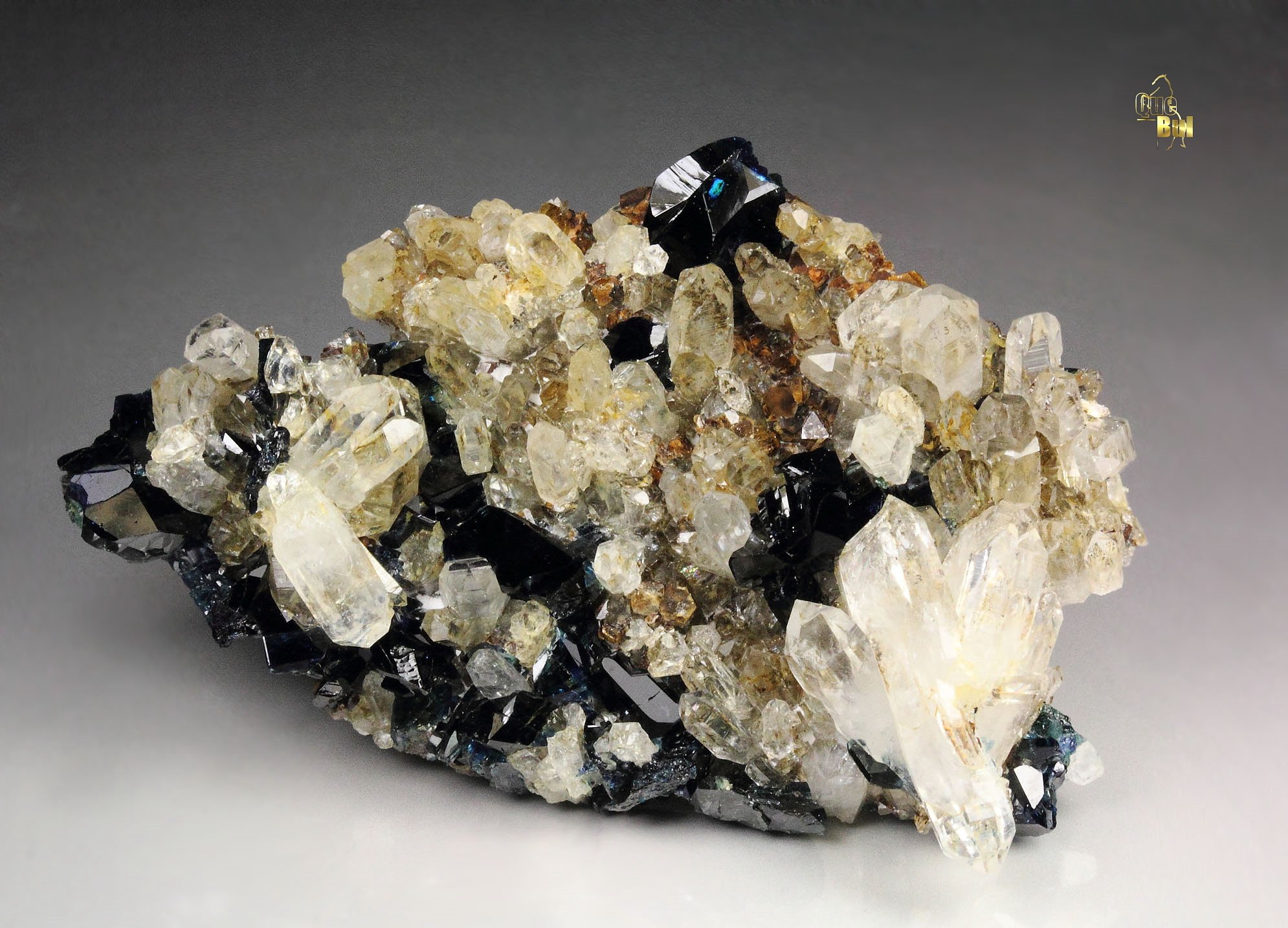 LAZULITE, QUARTZ