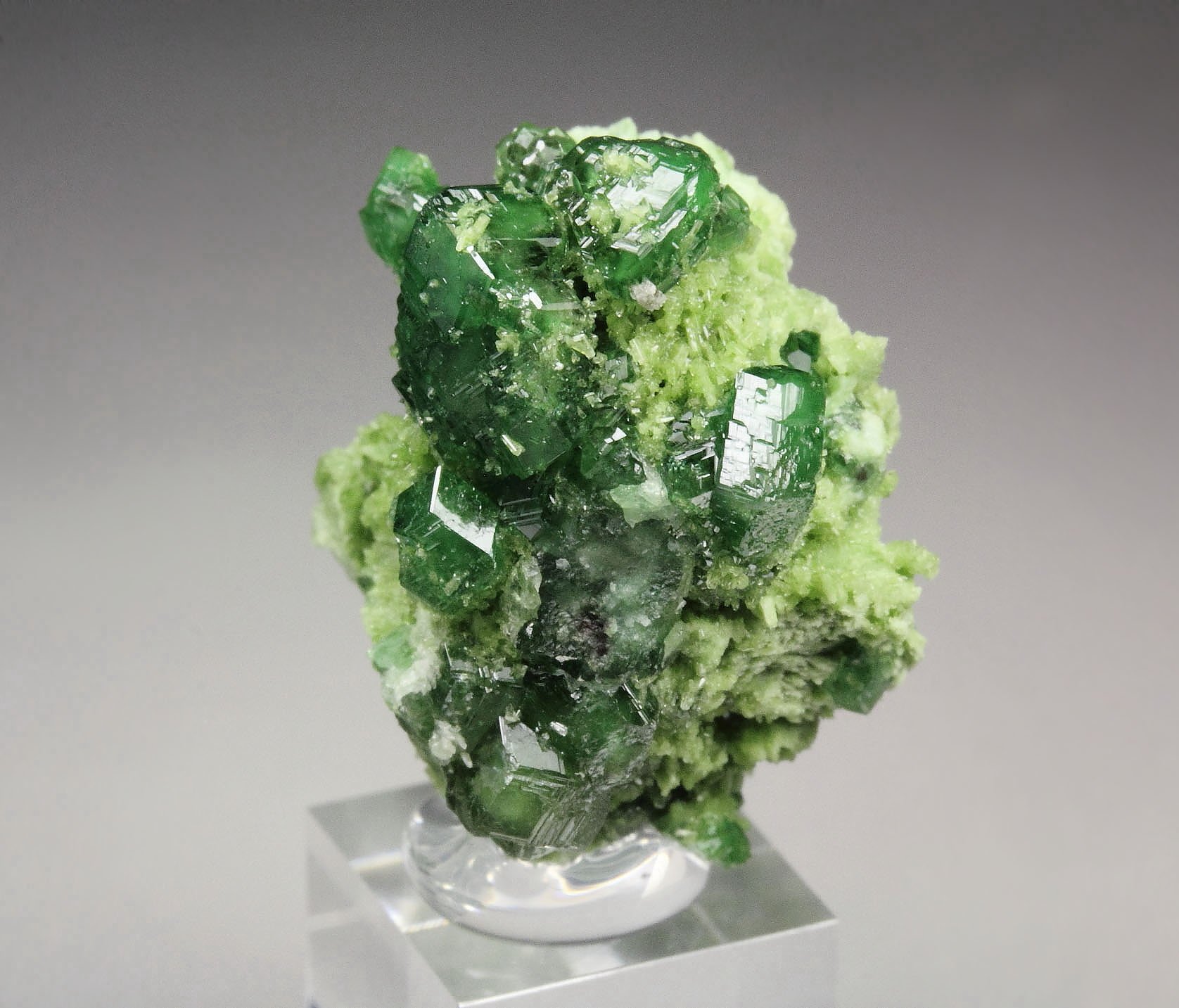 gem GARNET var. GROSSULAR var. CHROMIAN, DIOPSIDE