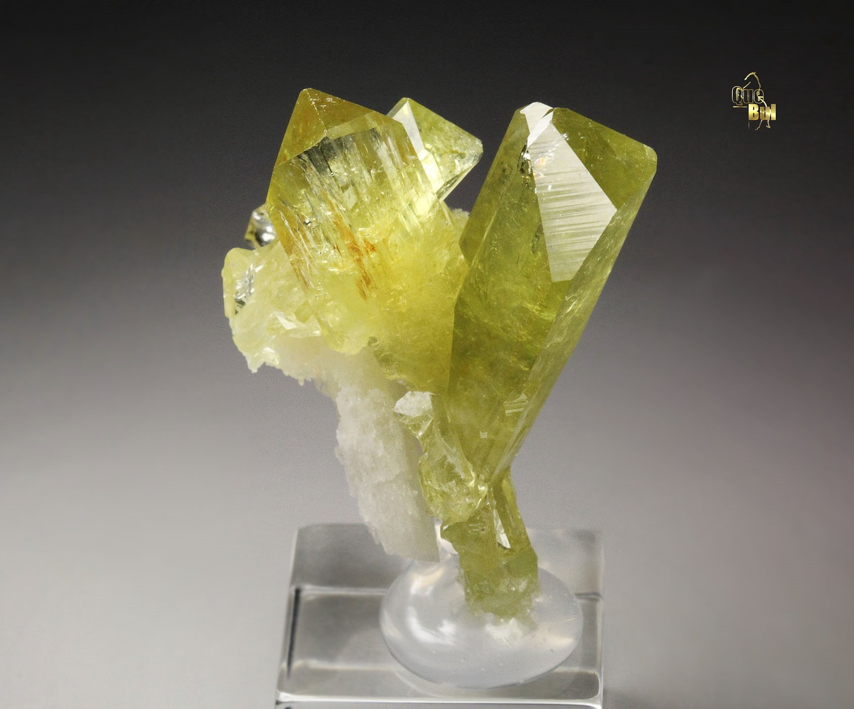 gem BRAZILIANITE, ALBITE