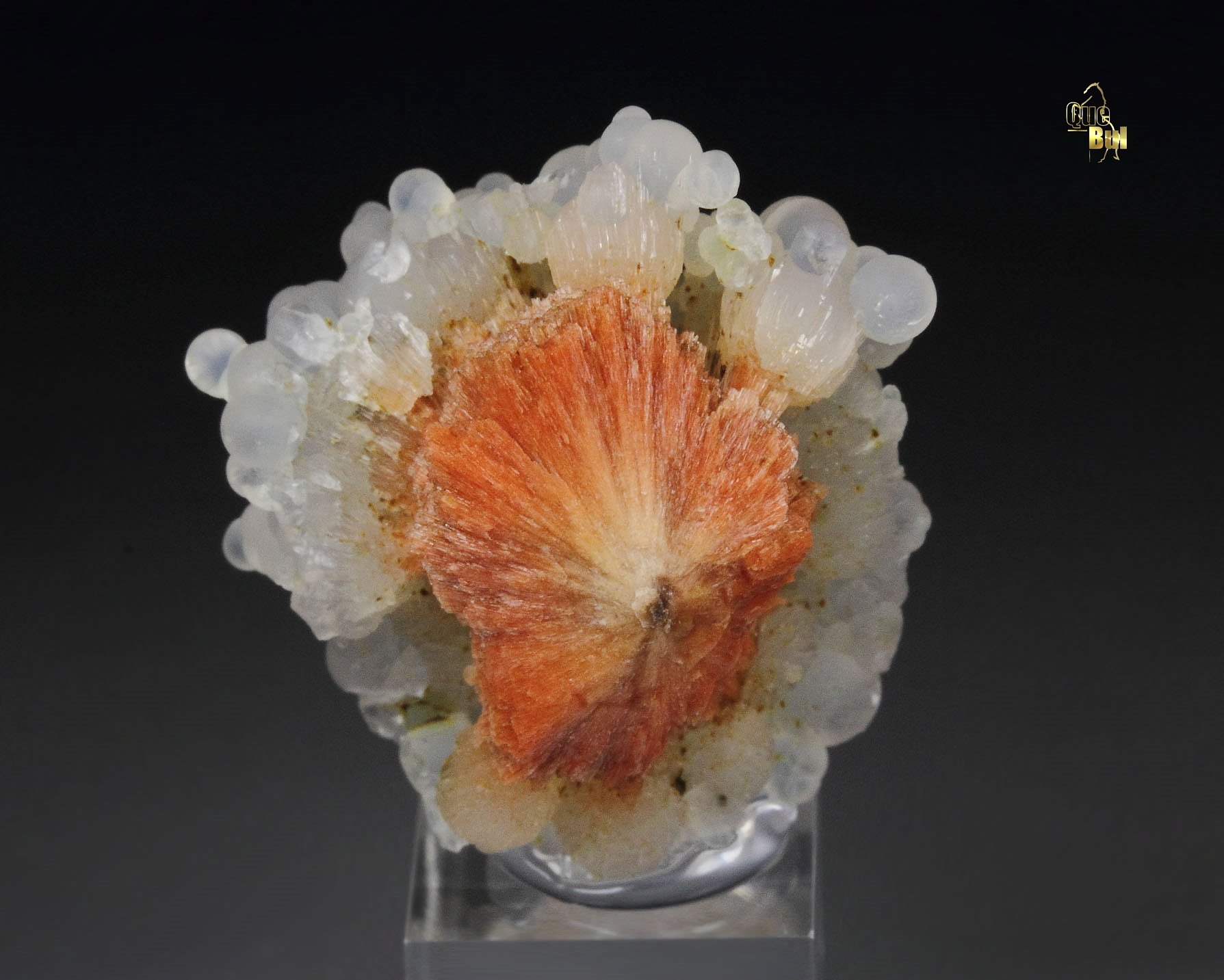 orange SCOLECITE, CHALCEDONY