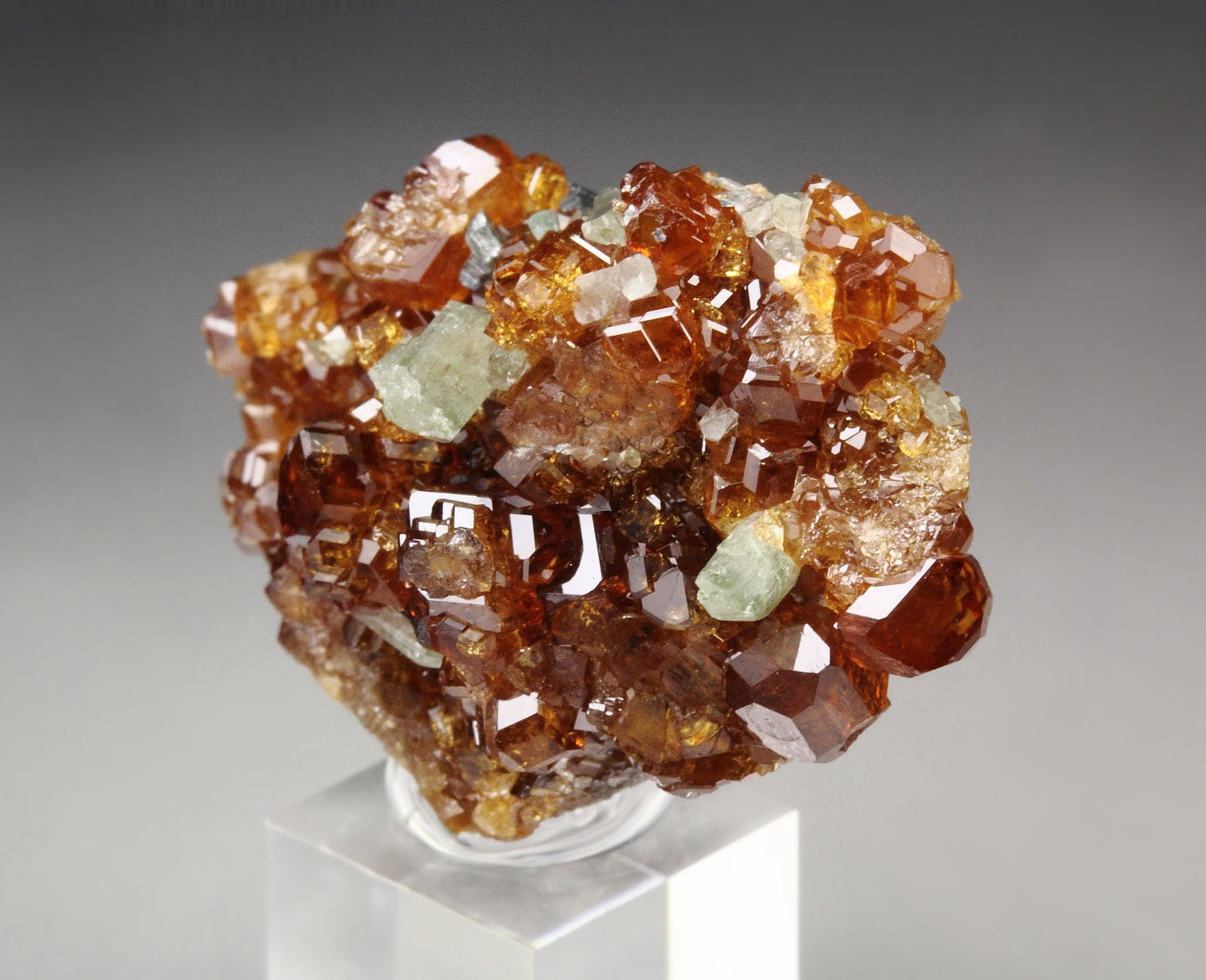 gem GARNET var. HESSONITE, DIOPSIDE, CLINOCHLORE