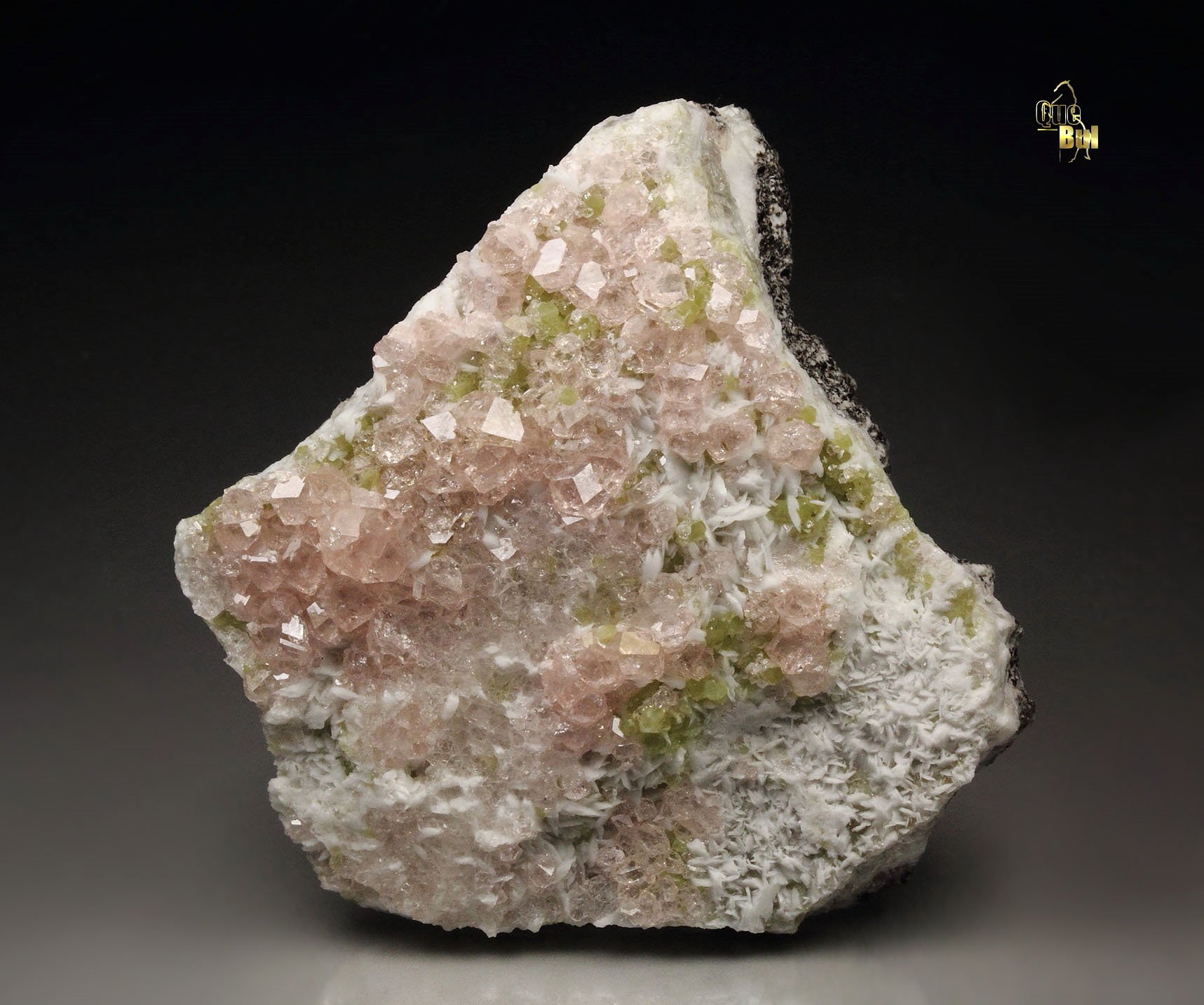 gem PINK GARNET var. GROSSULAR, DIOPSIDE, ALBITE