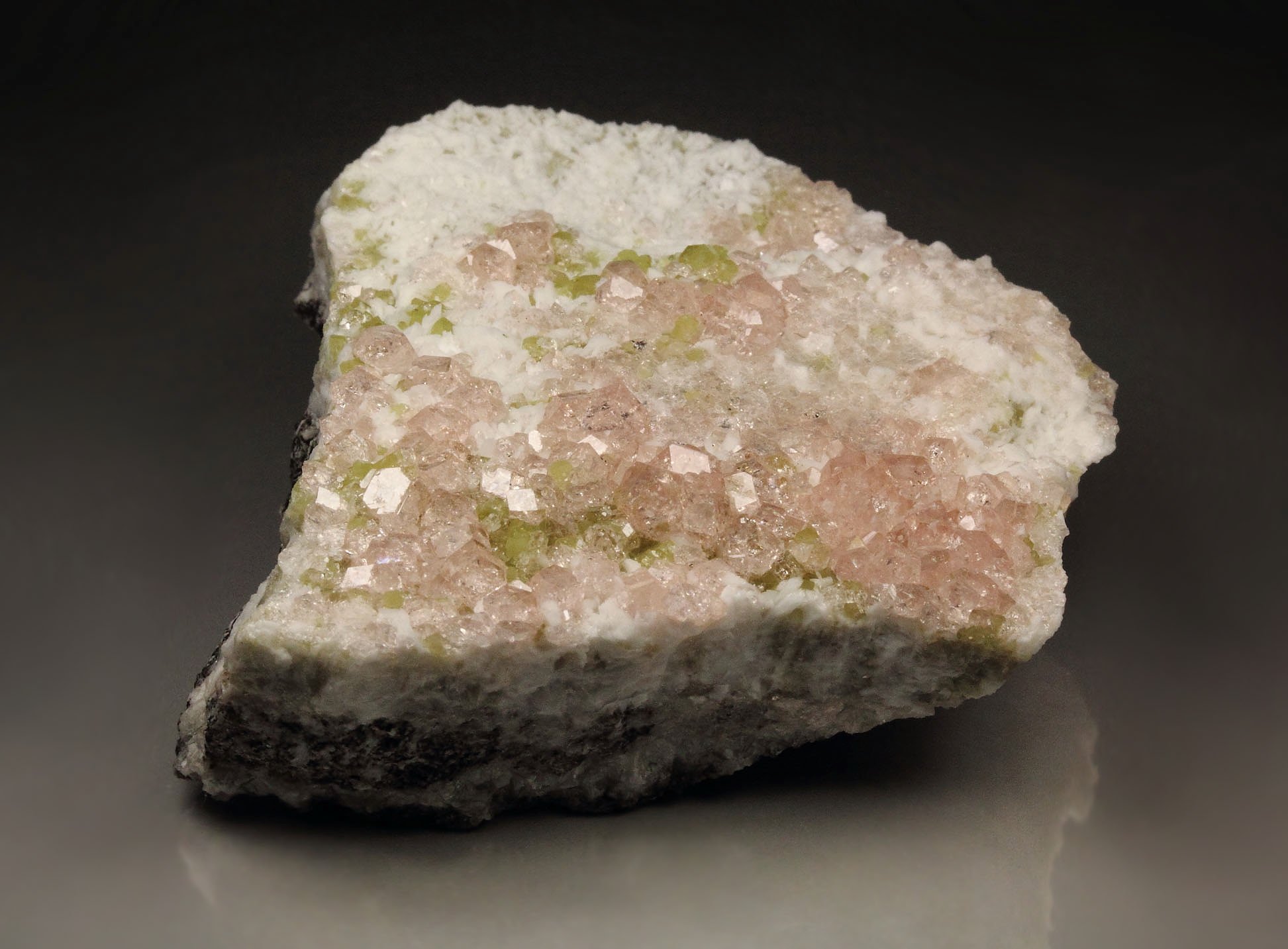 gem PINK GARNET var. GROSSULAR, DIOPSIDE, ALBITE