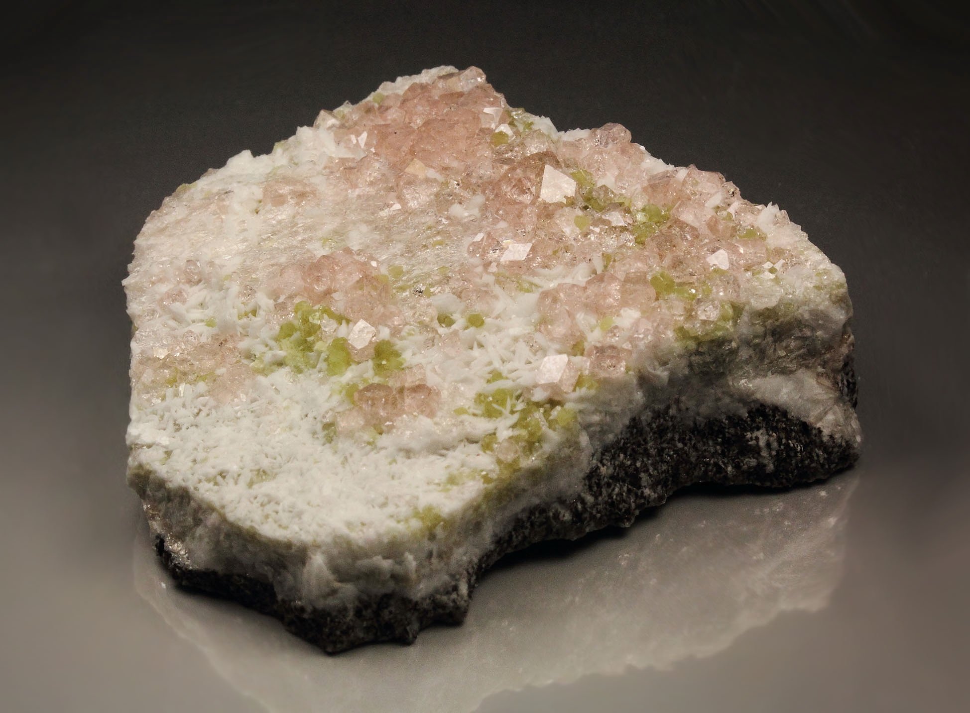 gem PINK GARNET var. GROSSULAR, DIOPSIDE, ALBITE