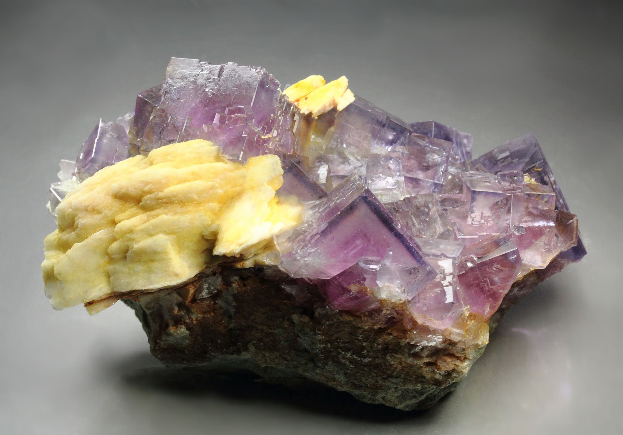 FLUORITE with PHANTOMS, BARYTE