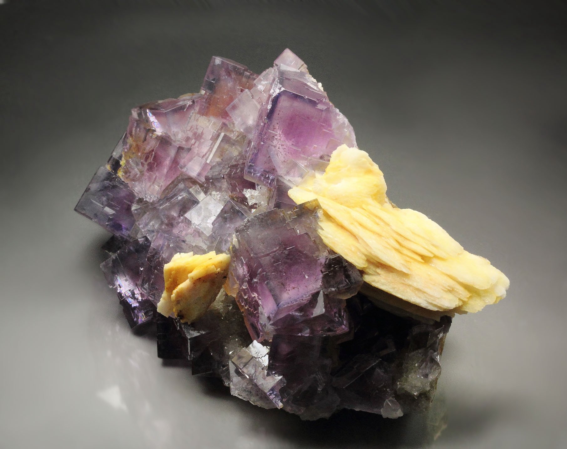 FLUORITE with PHANTOMS, BARYTE