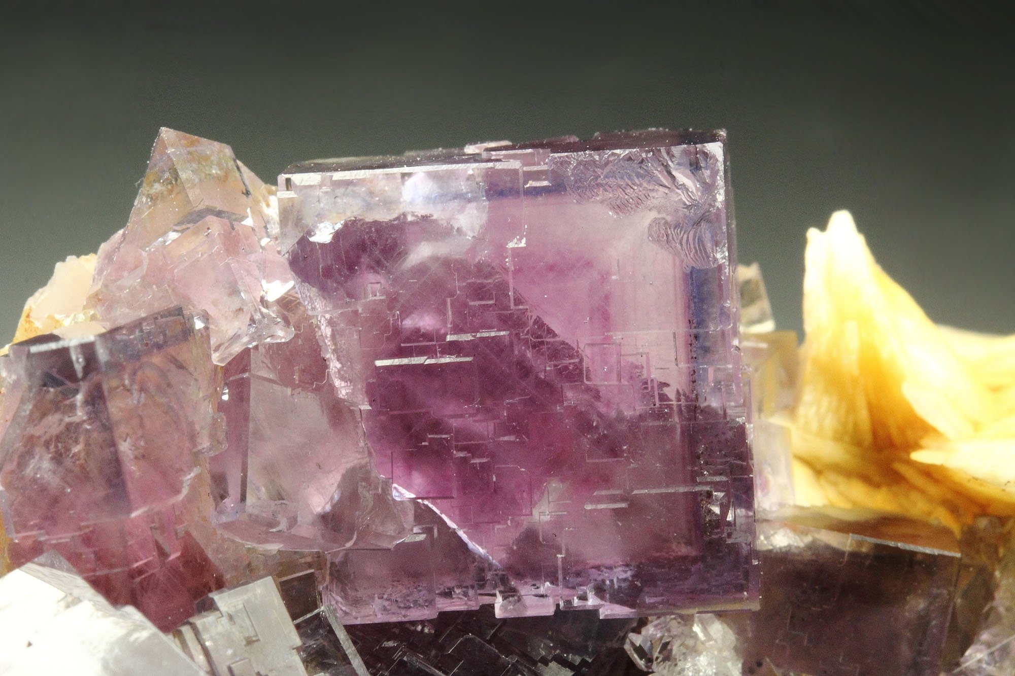 FLUORITE with PHANTOMS, BARYTE