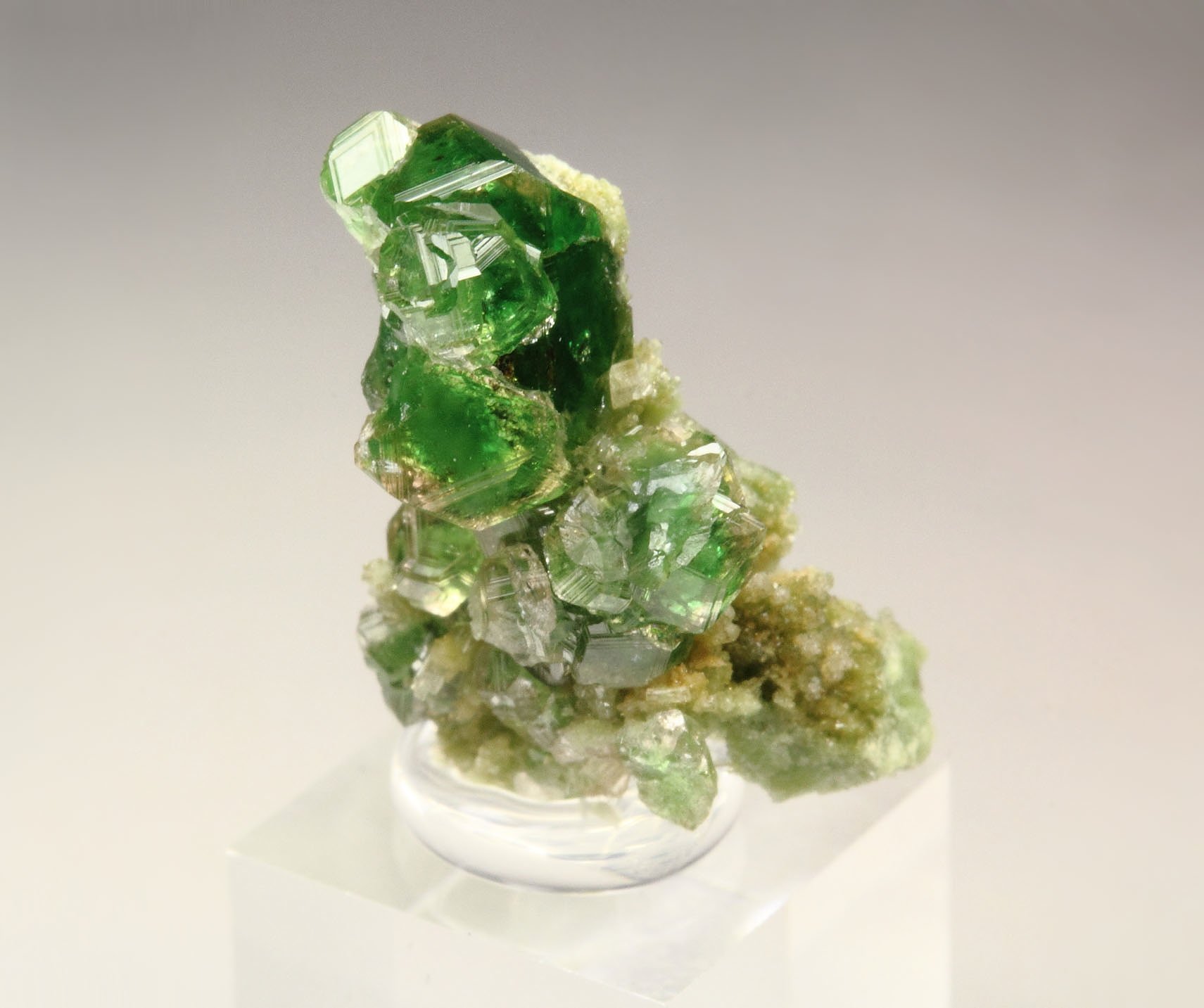 gem GARNET var. GROSSULAR var. CHROMIAN, DIOPSIDE