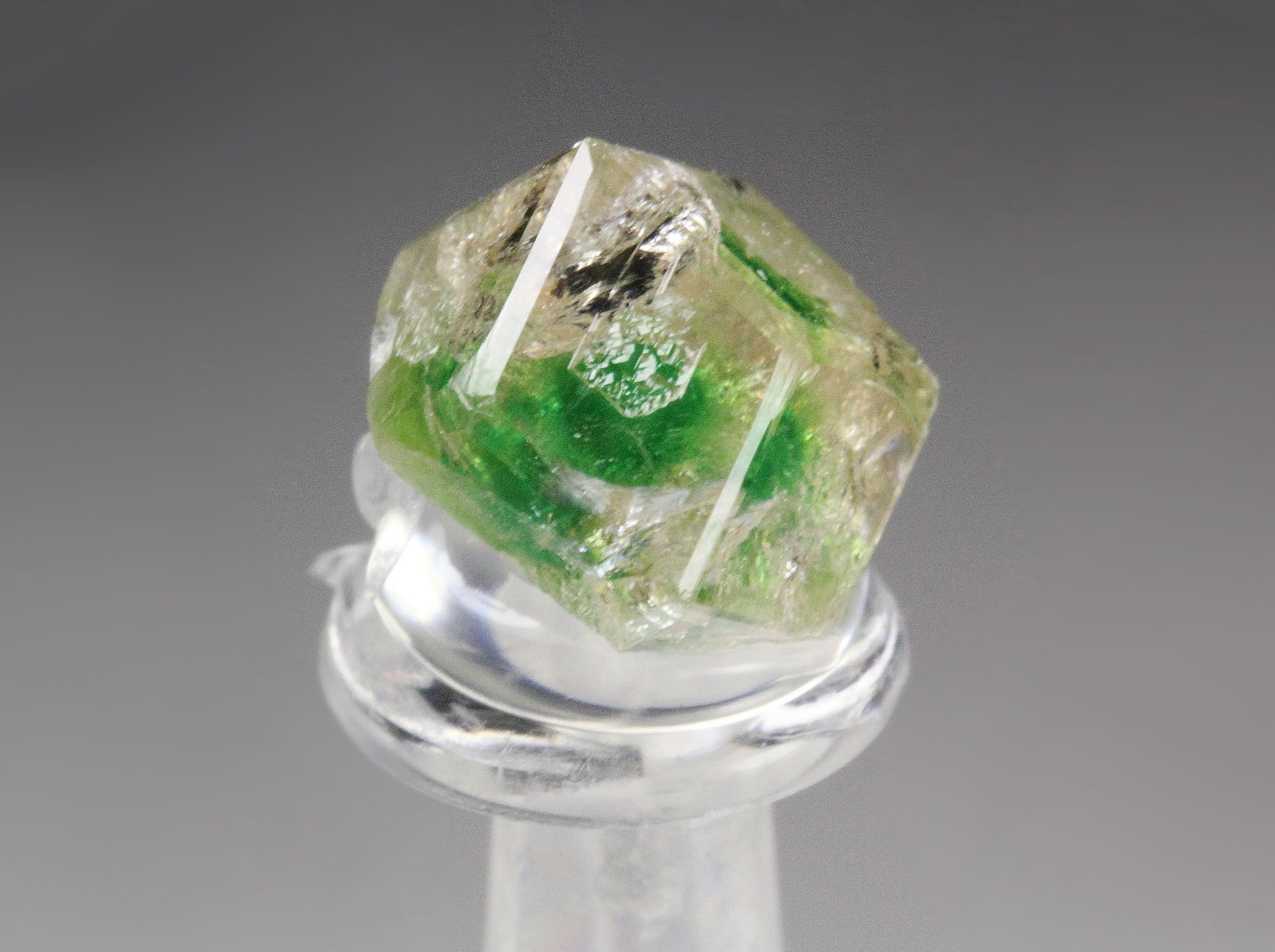 gem GARNET var. GROSSULAR with GREEN CHROMIAN PHANTOM