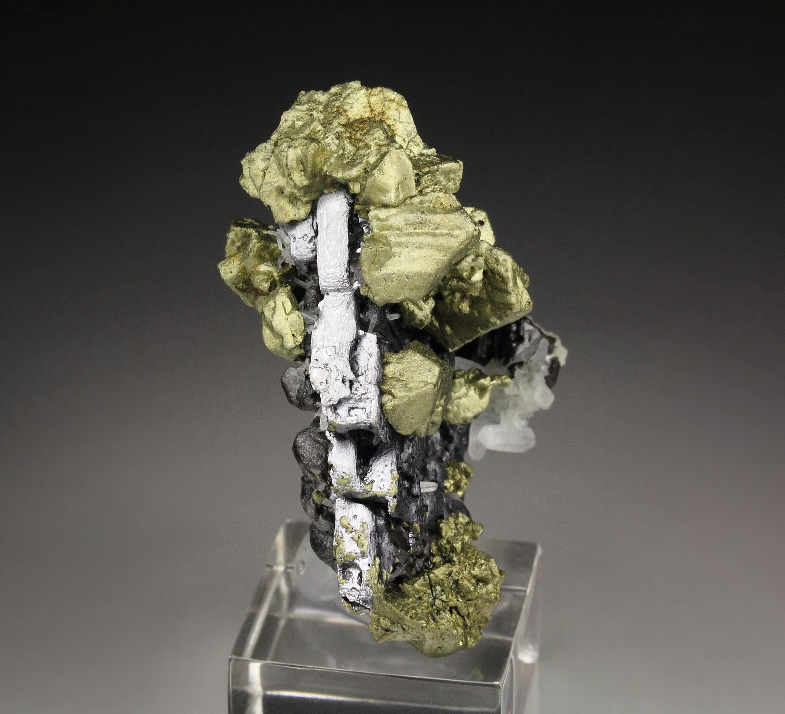 CHALCOPYRITE, skeletal GALENA