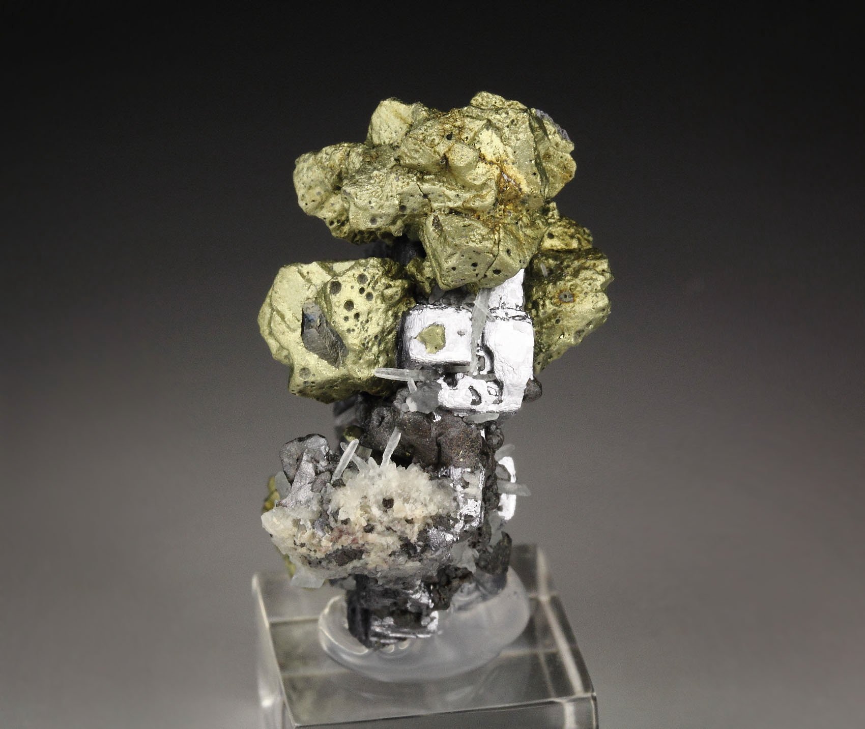 CHALCOPYRITE, skeletal GALENA