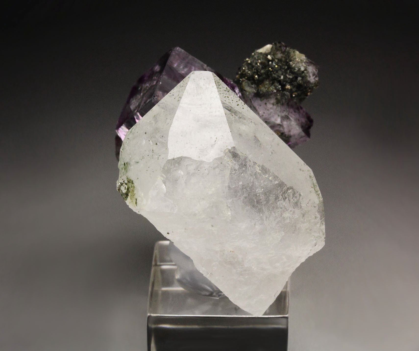 FLUORITE with phantoms, ARSENOPYRITE, QUARTZ