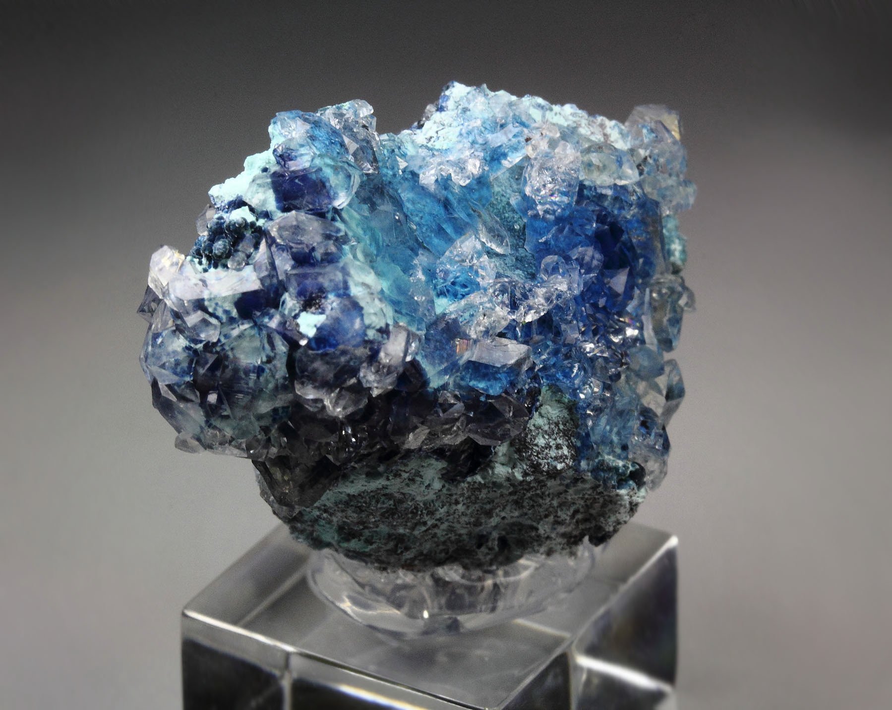 SHATTUCKITE, QUARTZ, CHRYSOCOLLA