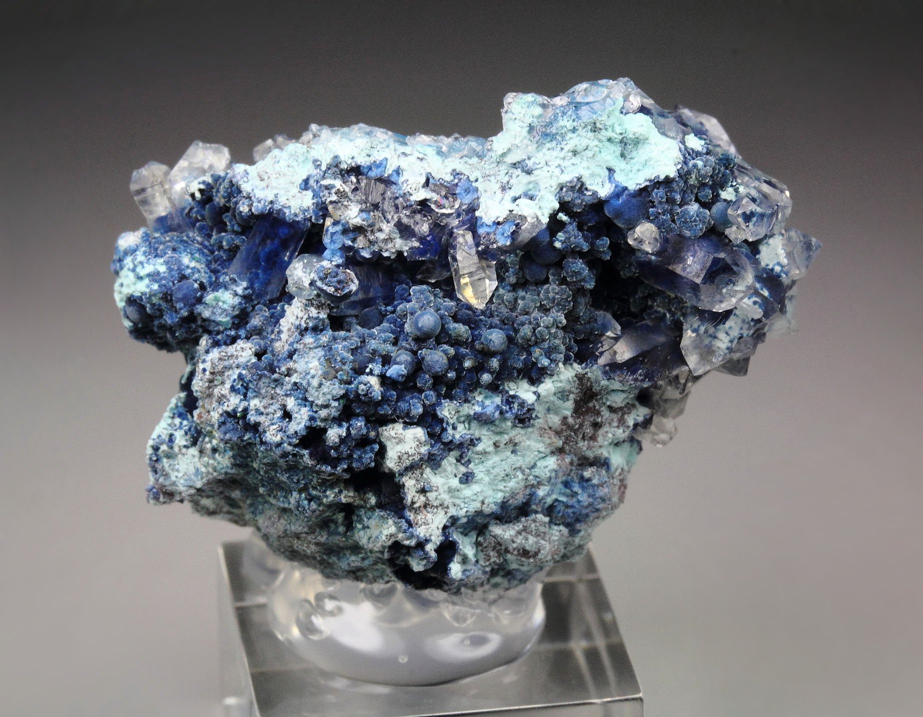 SHATTUCKITE, QUARTZ, CHRYSOCOLLA