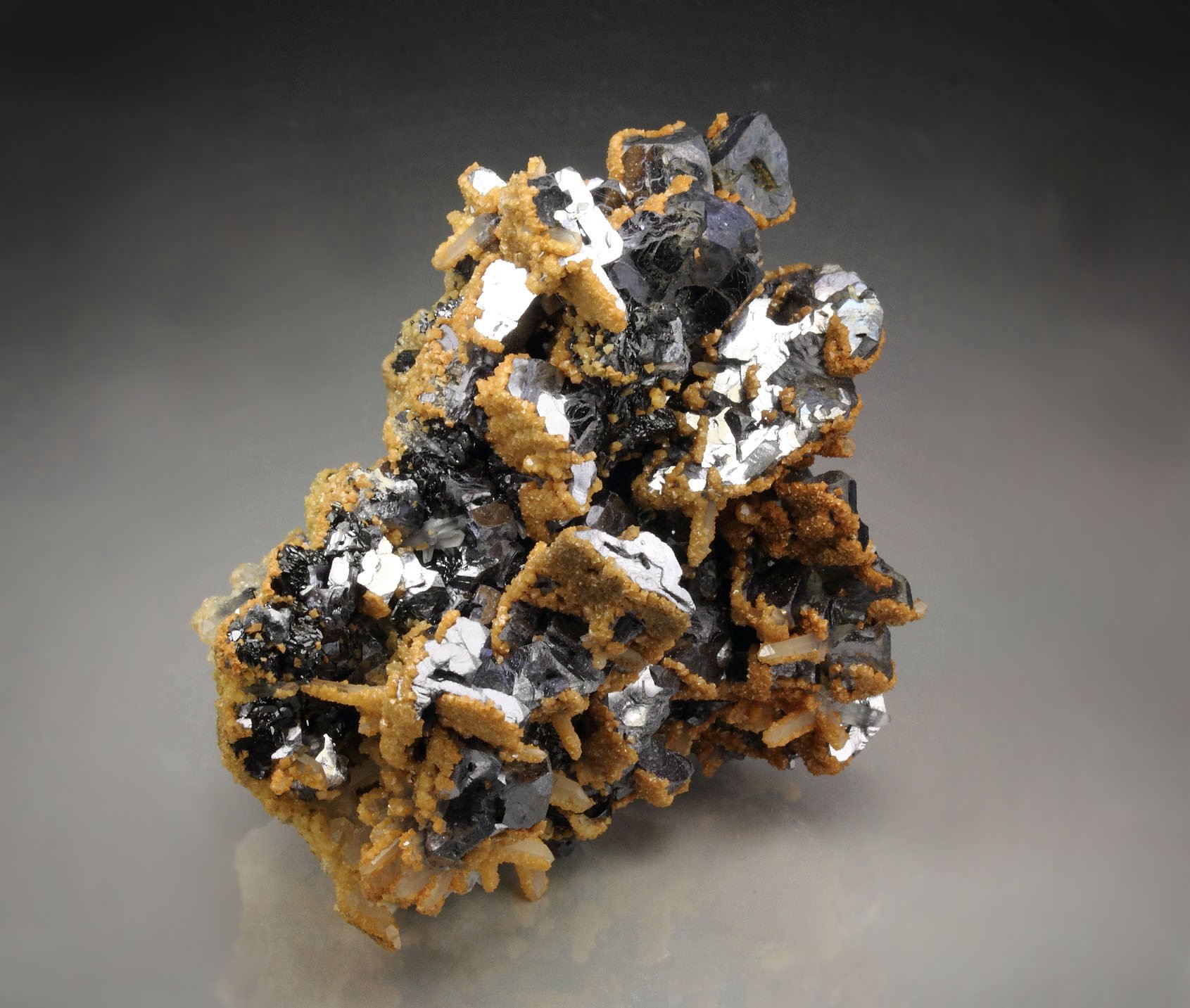 GALENA - two habits, QUARTZ, SPHALERITE