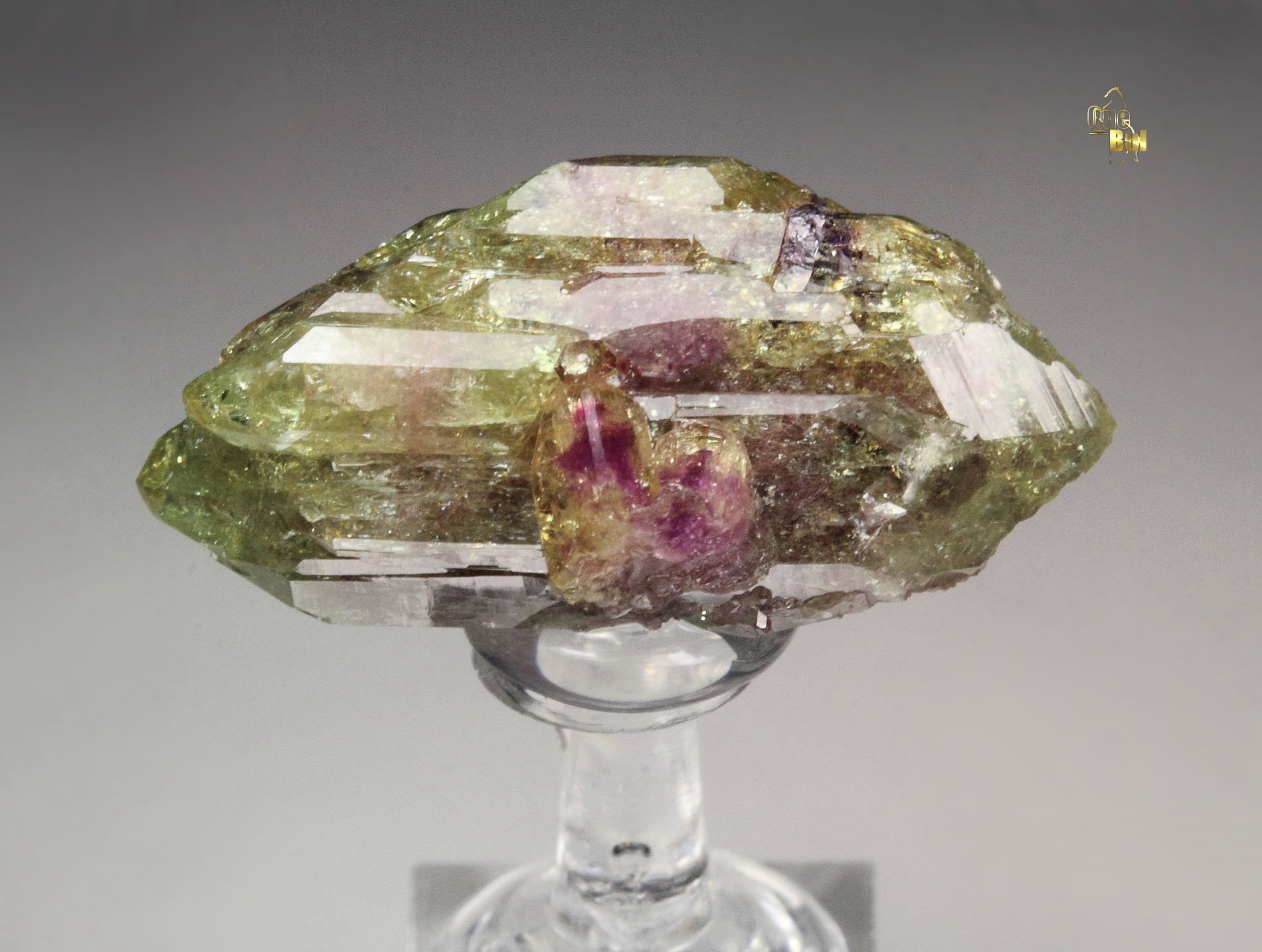 bi-terminated VESUVIANITE bi-color