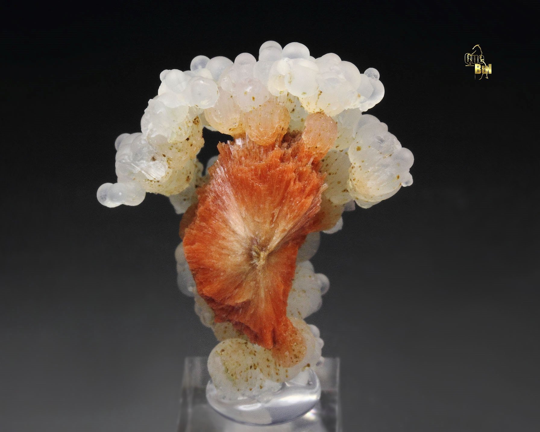 orange SCOLECITE, CHALCEDONY