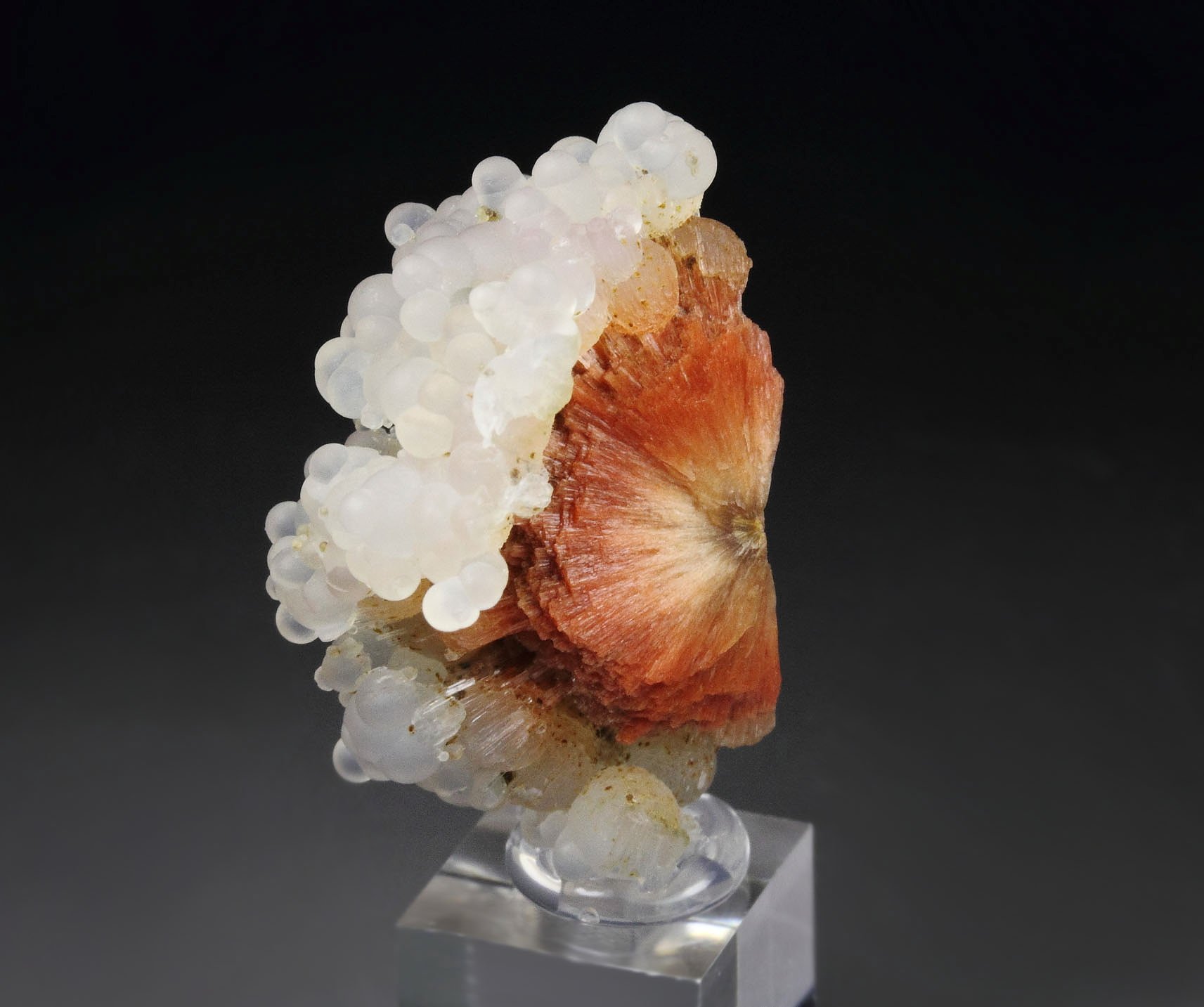 orange SCOLECITE, CHALCEDONY