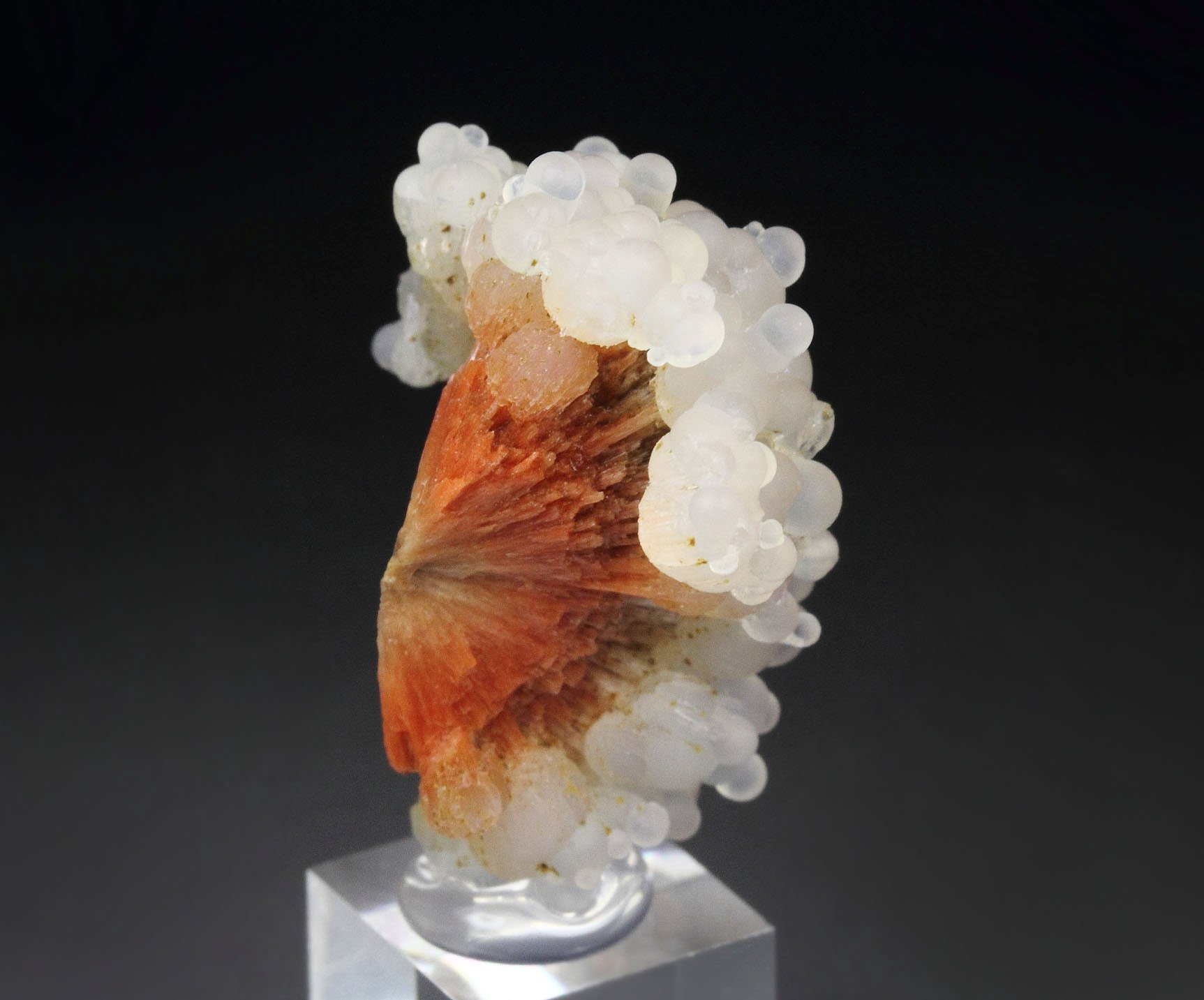 orange SCOLECITE, CHALCEDONY