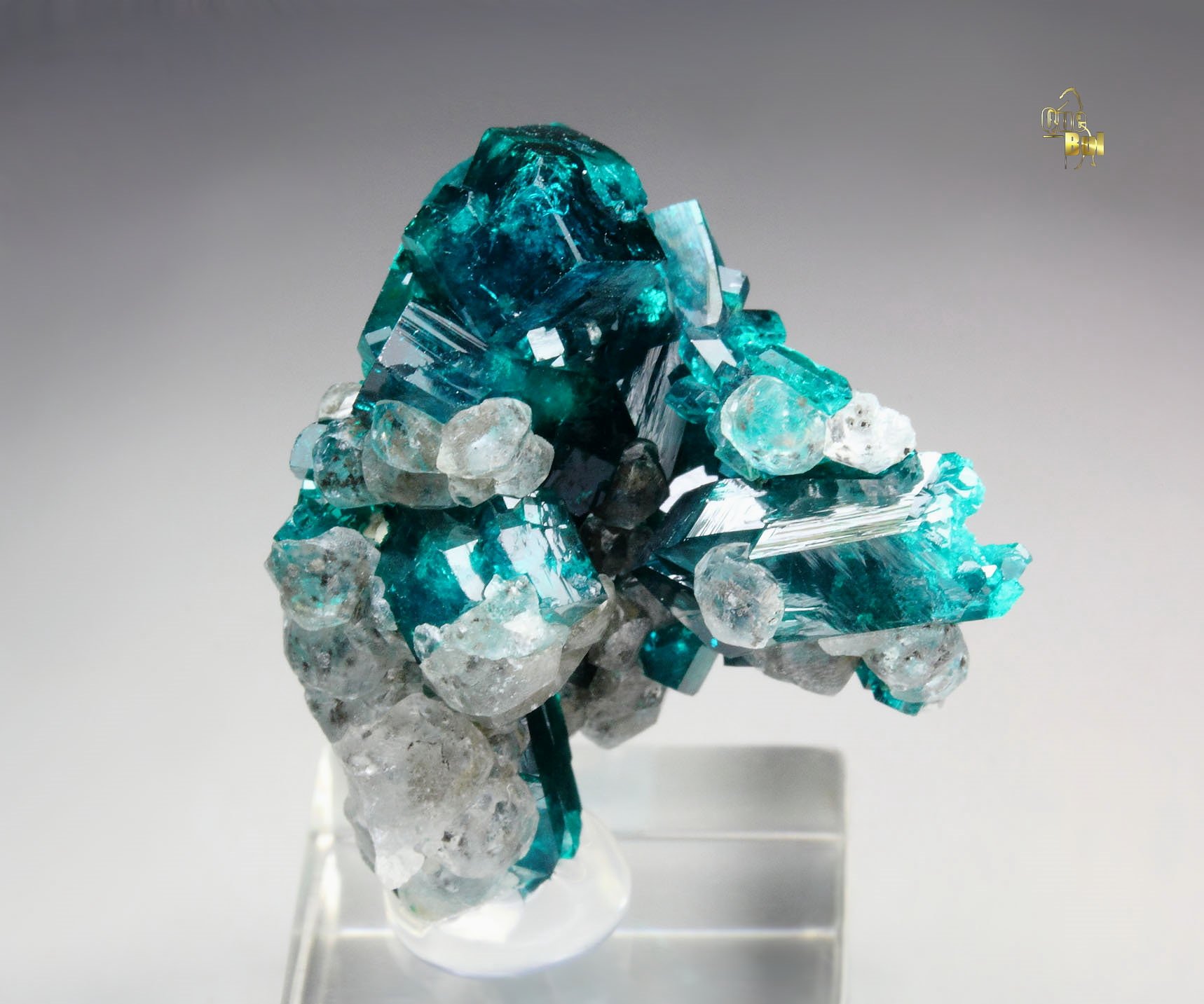 DIOPTASE, CALCITE
