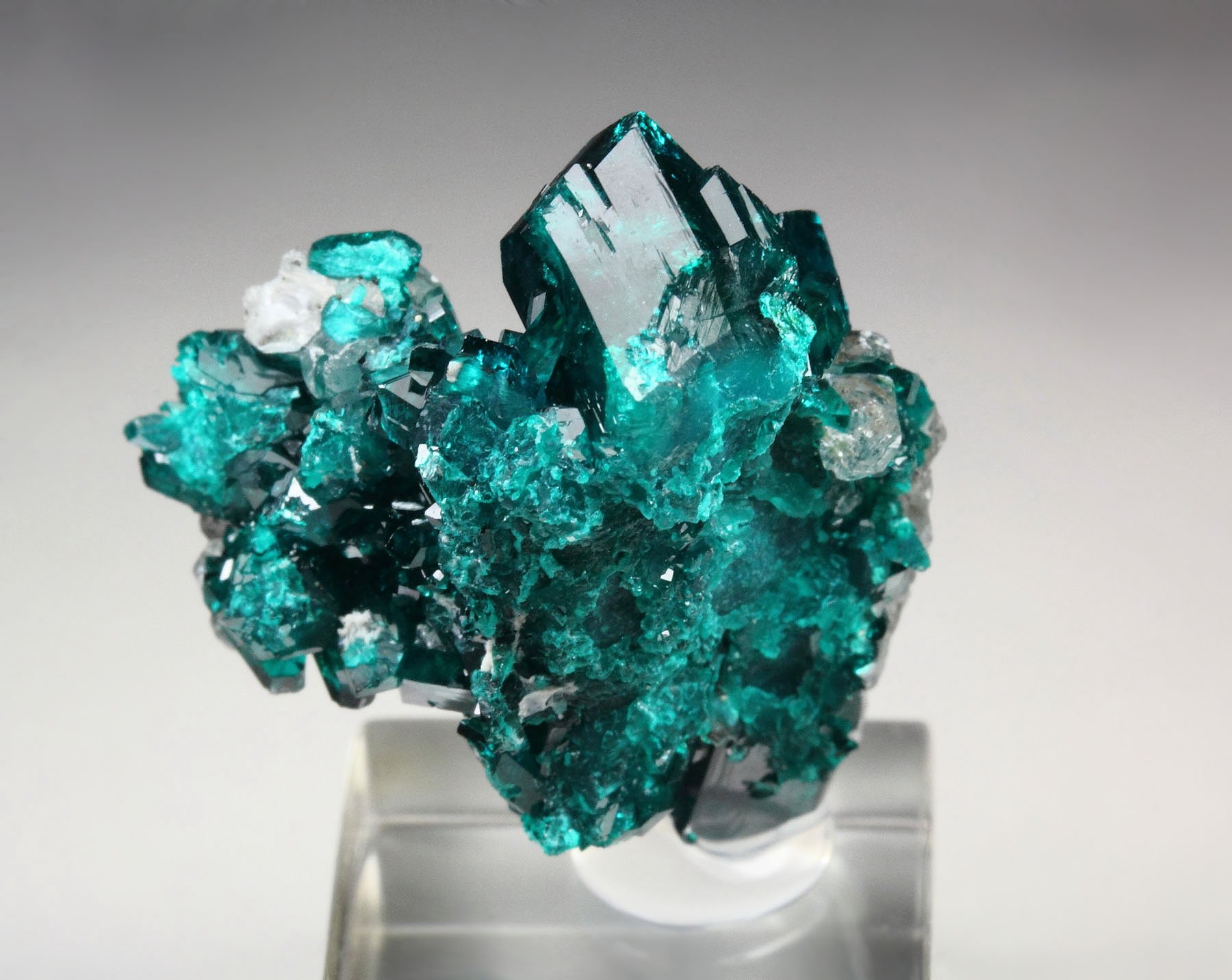 DIOPTASE, CALCITE
