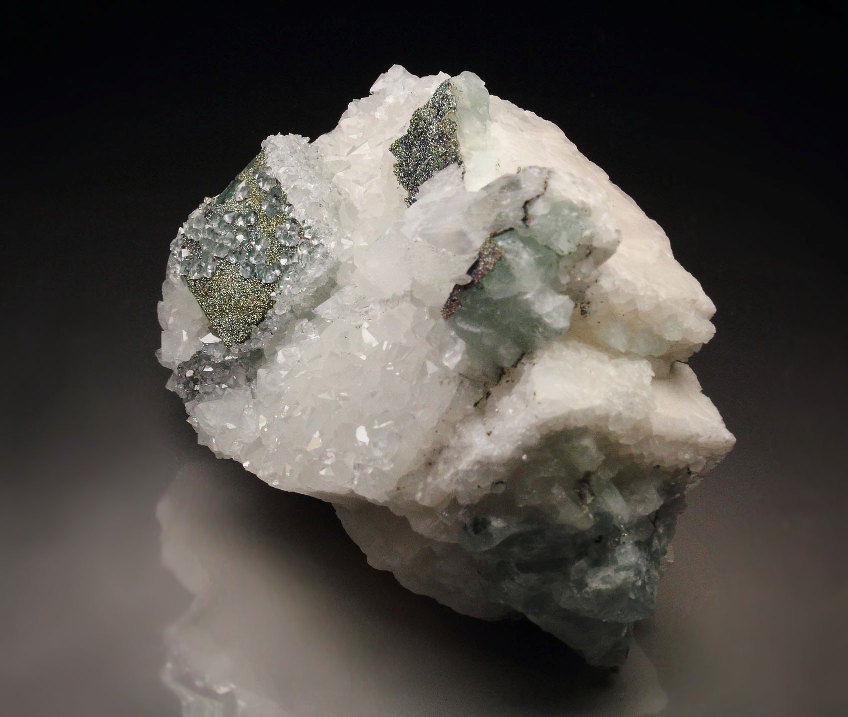 FLUORITE, PYRITE, QUARTZ, CALCITE