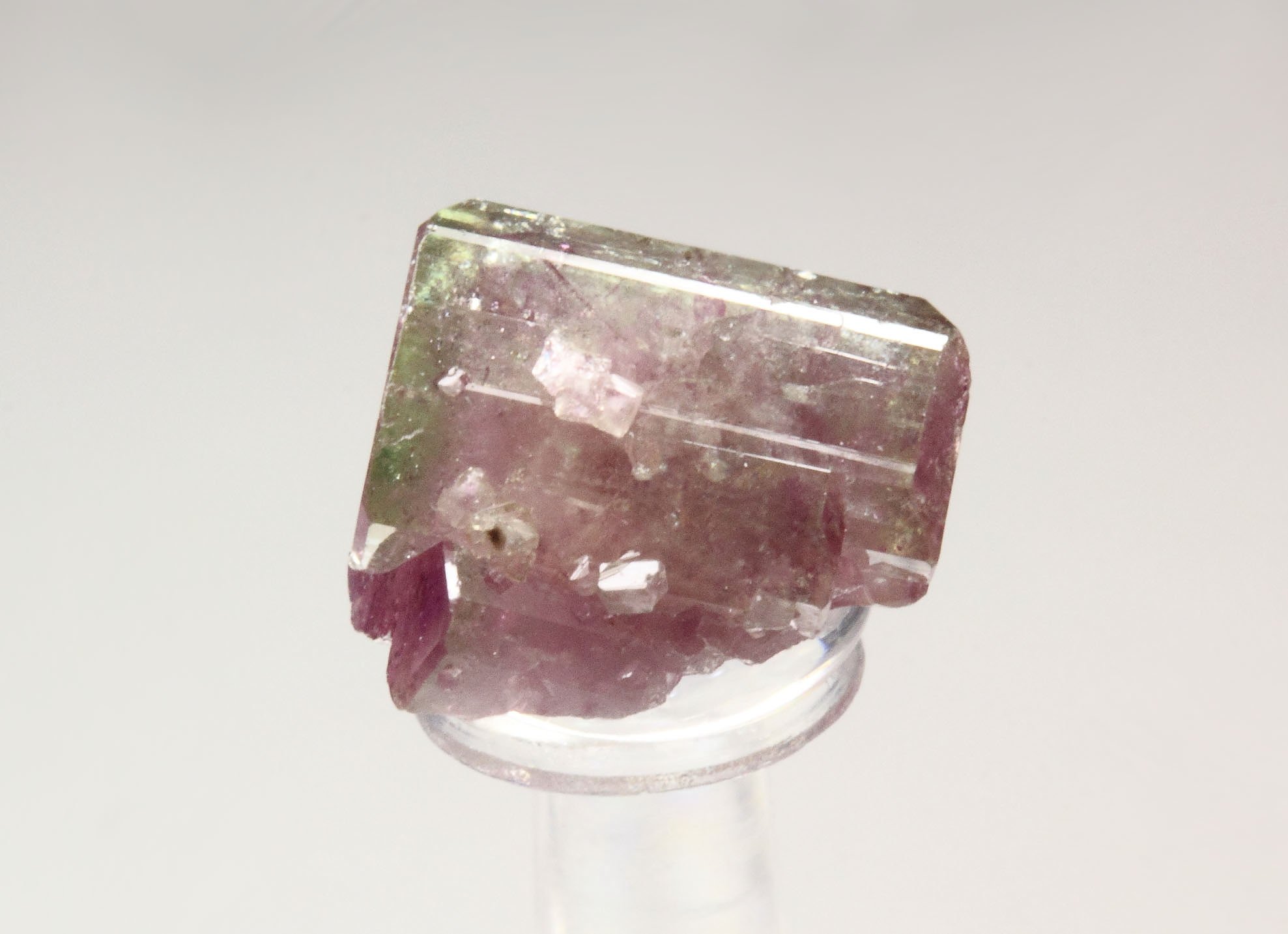 gem VESUVIANITE with RASPBERRY CAPS bi-terminated