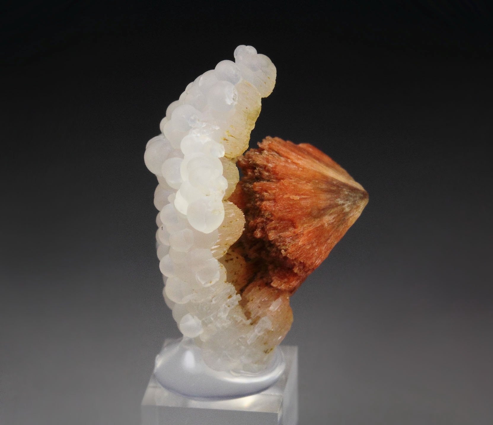 orange SCOLECITE, CHALCEDONY