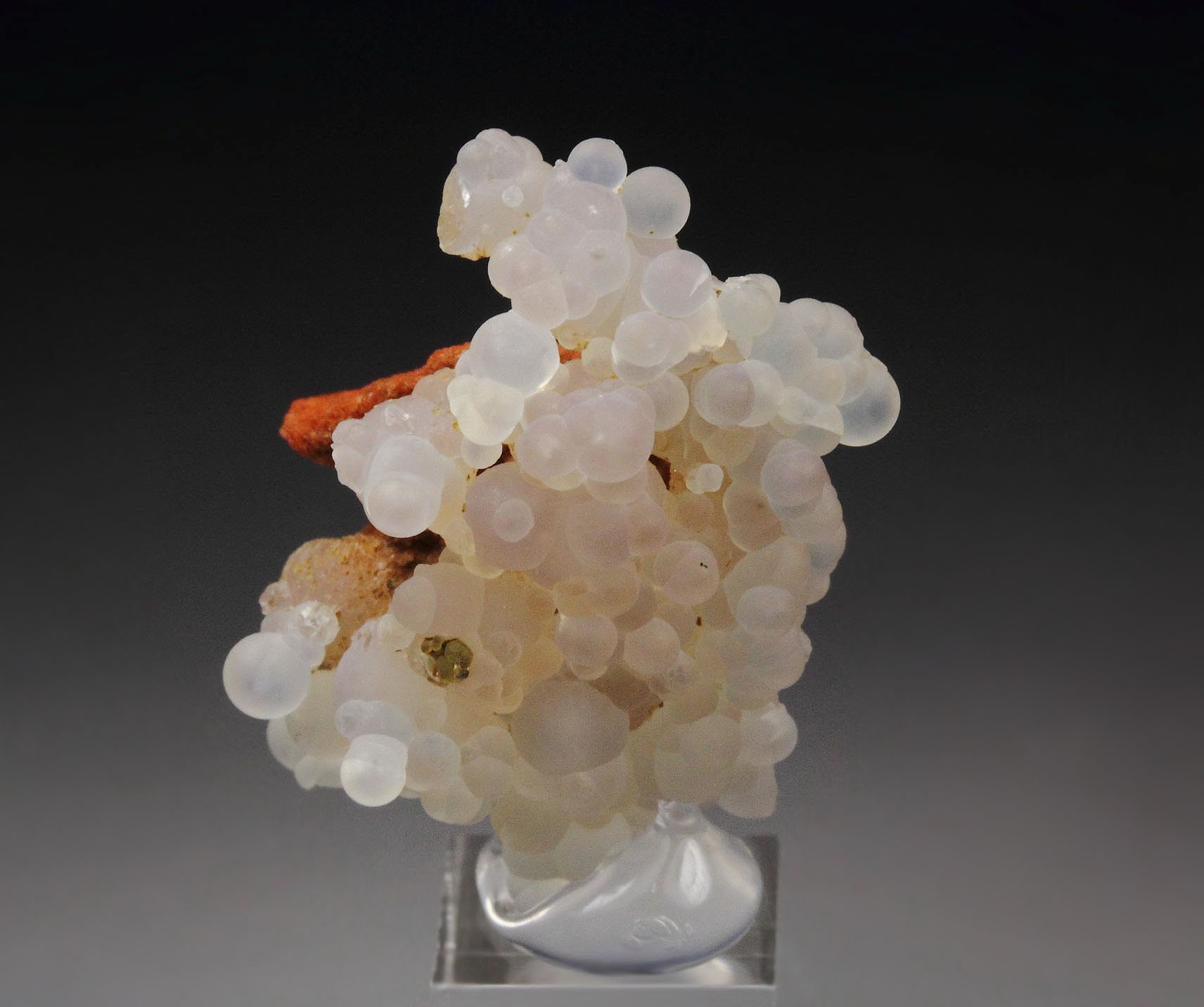 orange SCOLECITE, CHALCEDONY