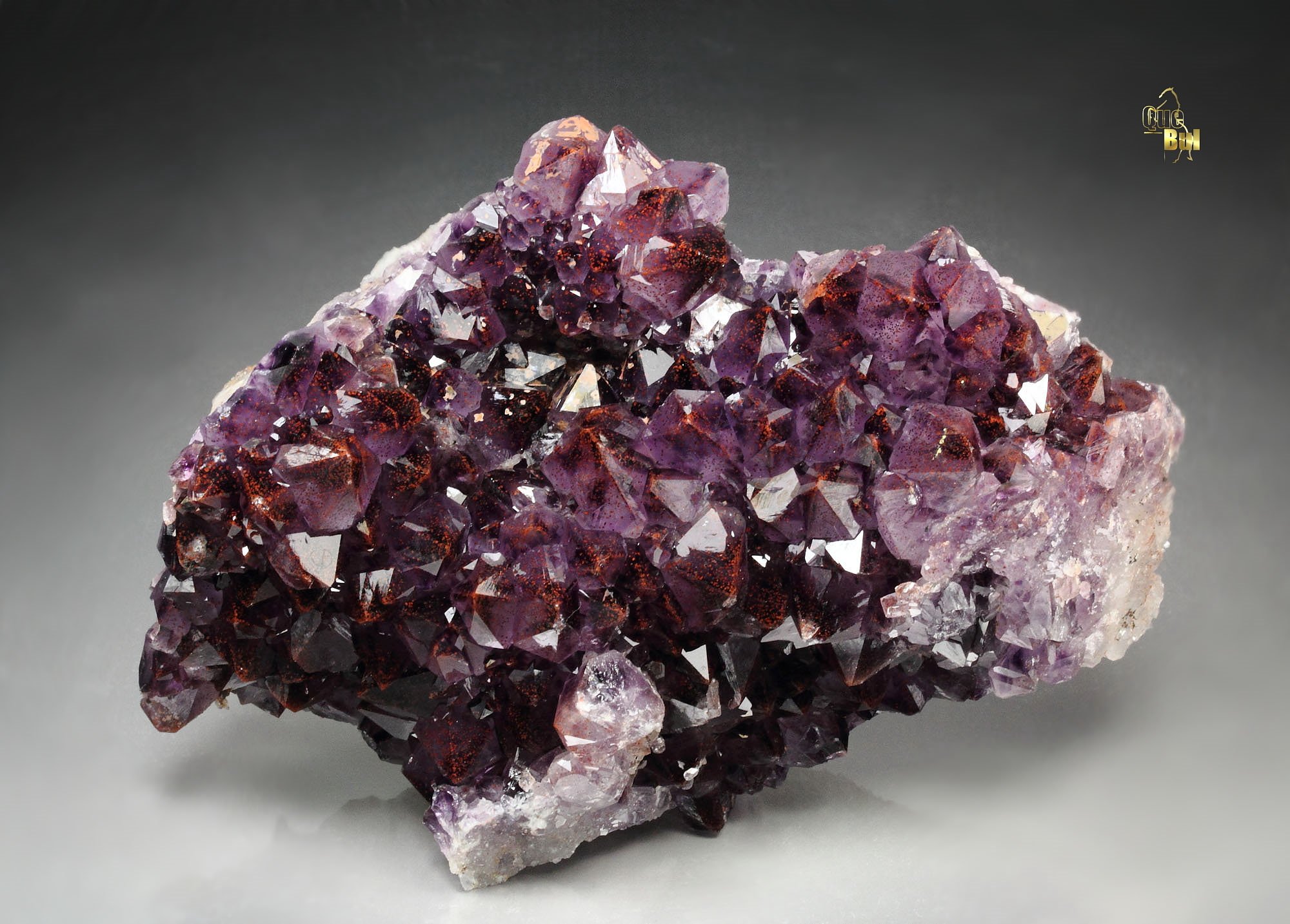 QUARTZ var. AMETHYST with HEMATITE inclusions