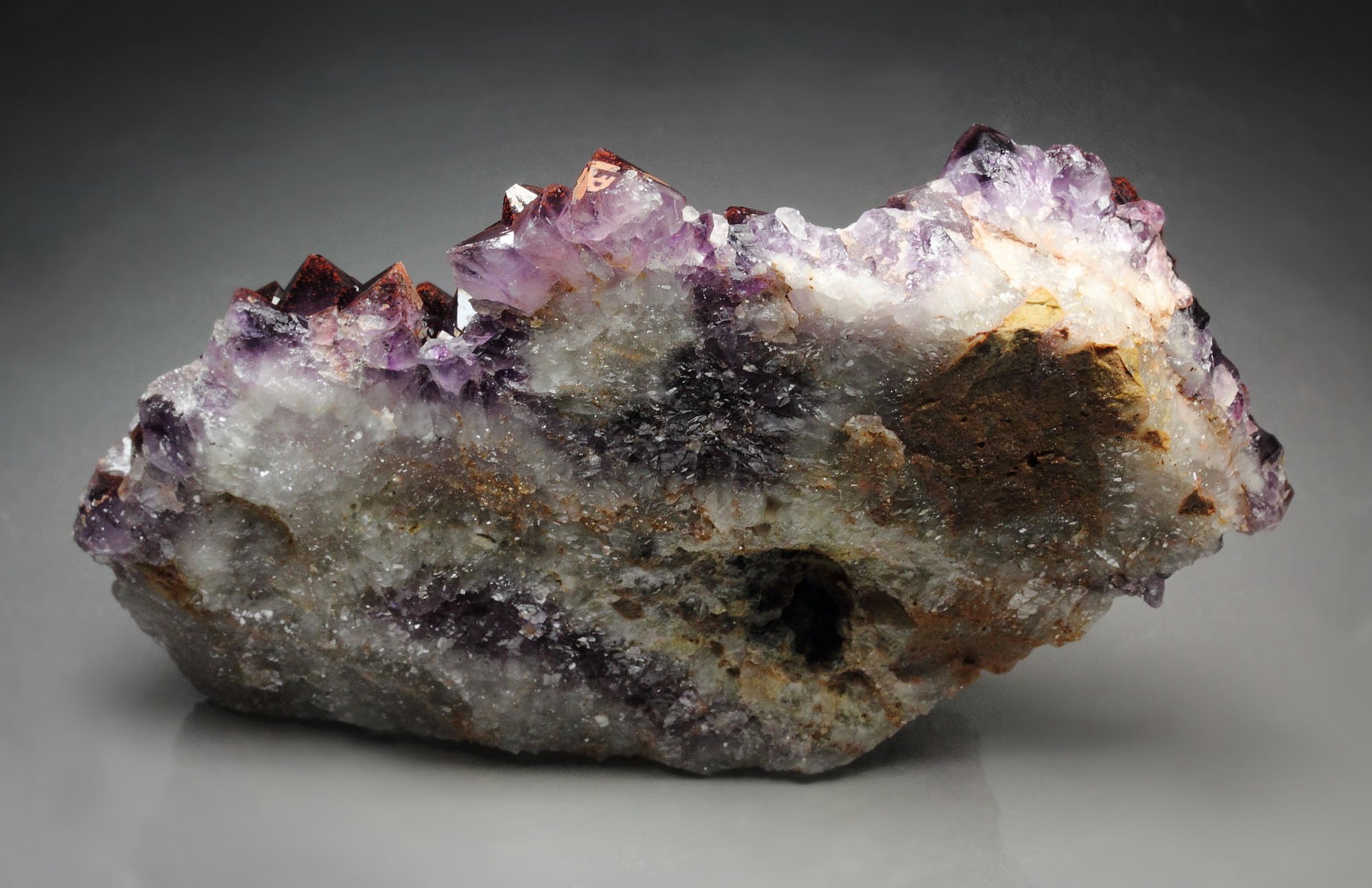 QUARTZ var. AMETHYST with HEMATITE inclusions