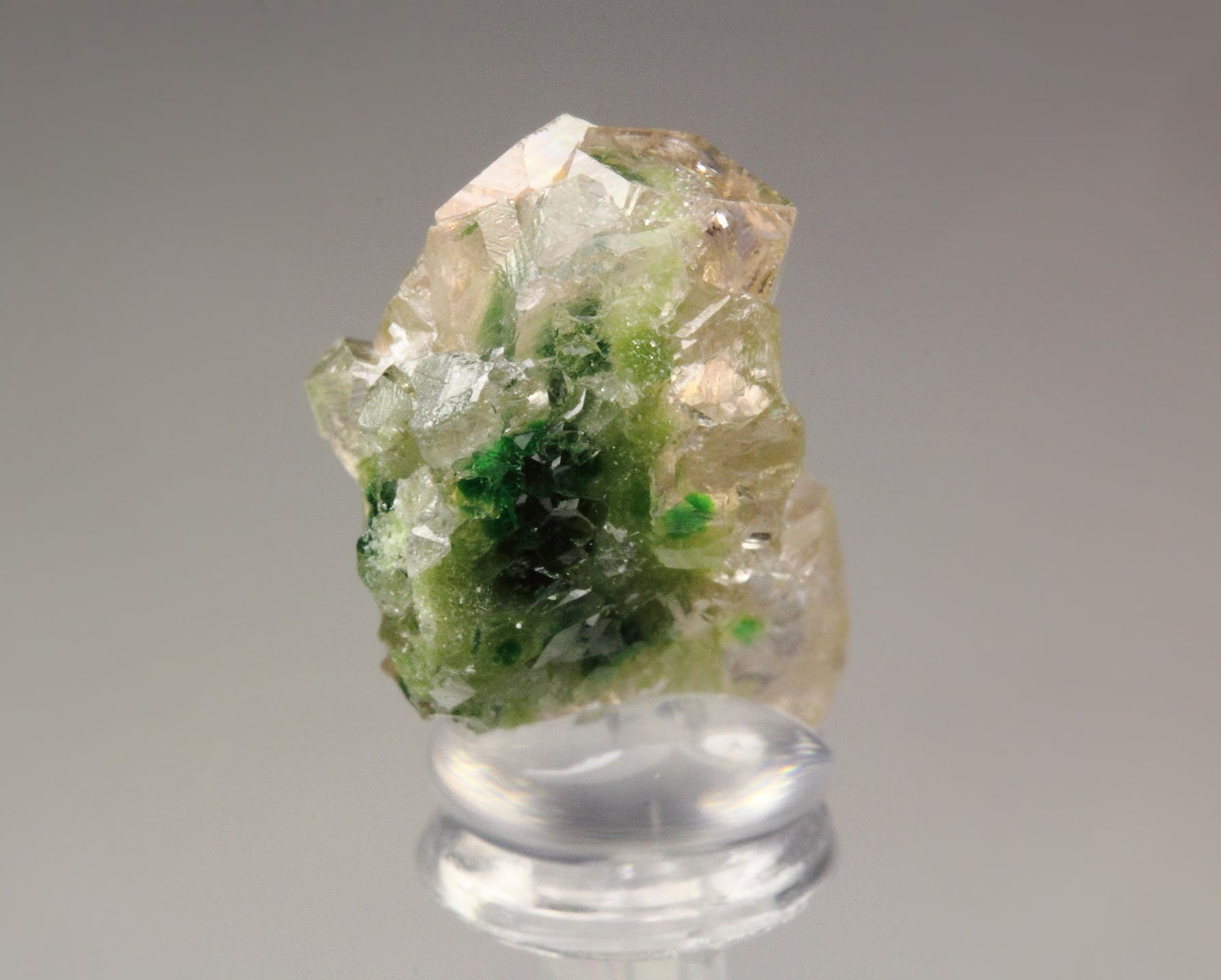 gem GARNET var. GROSSULAR with GREEN CHROMIAN PHANTOMS