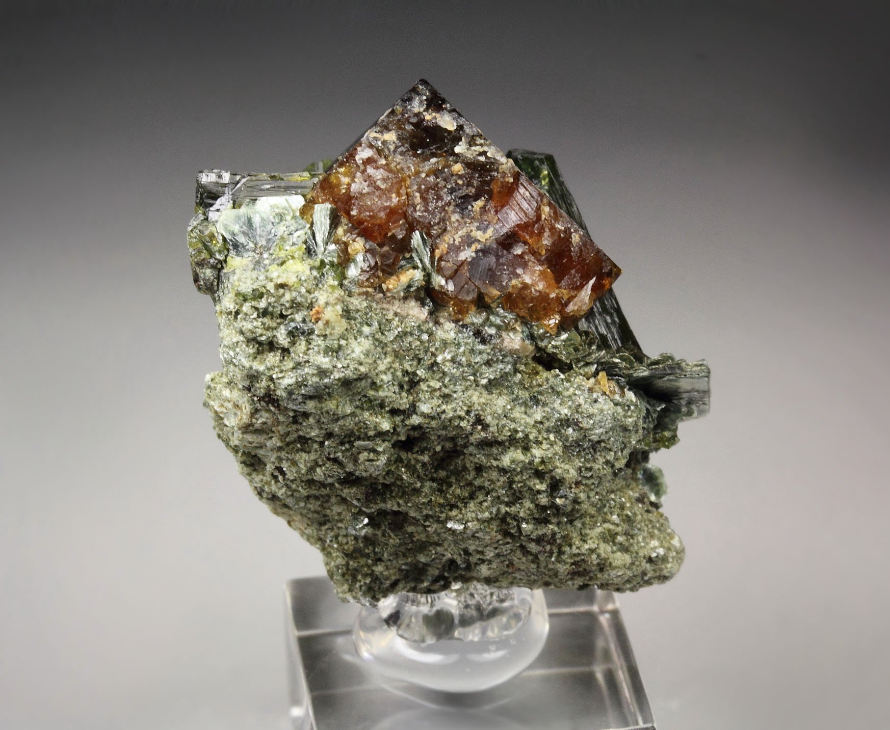 GARNET var. ANDRADITE, EPIDOTE, MUSCOVITE