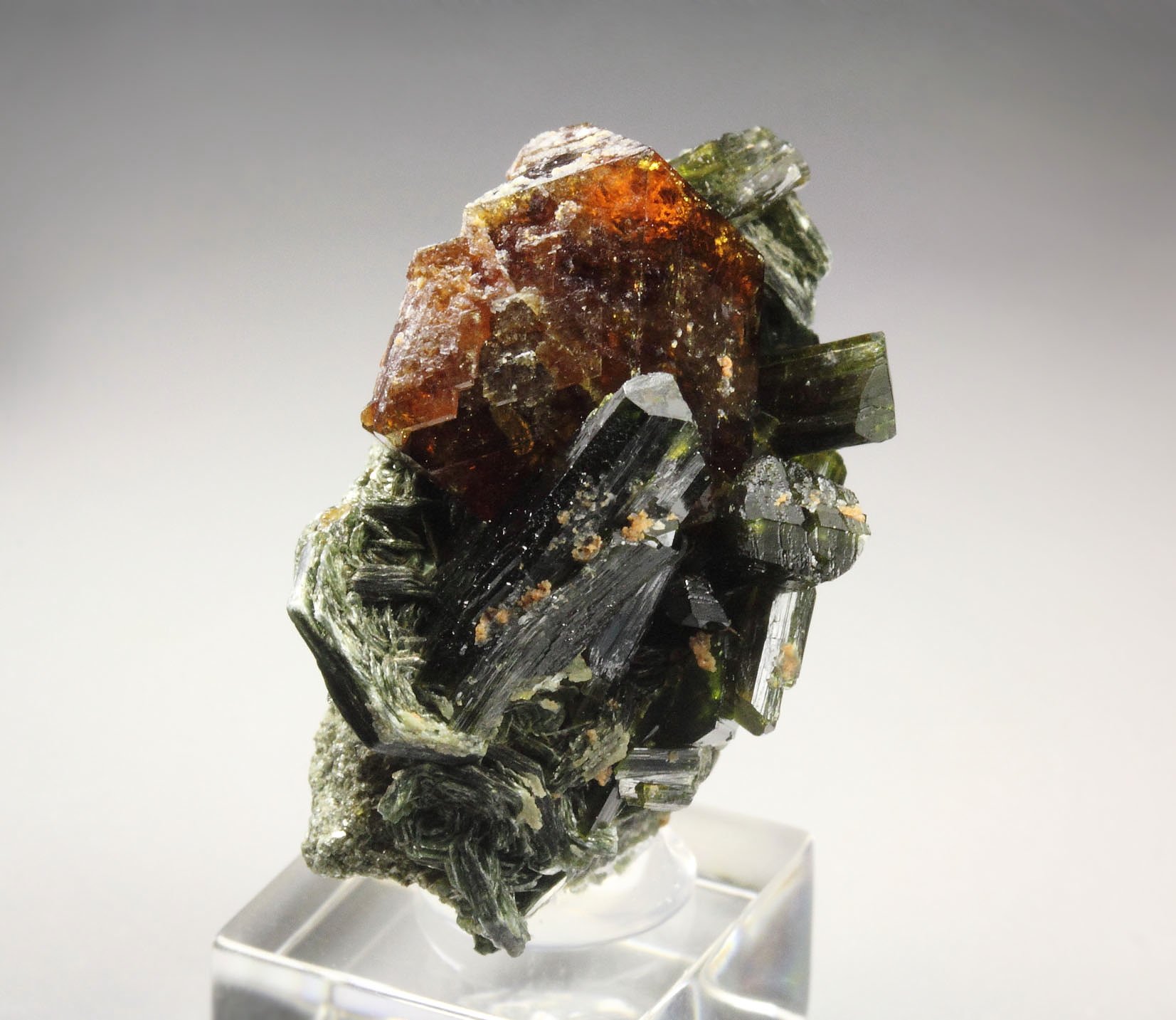 GARNET var. ANDRADITE, EPIDOTE, MUSCOVITE