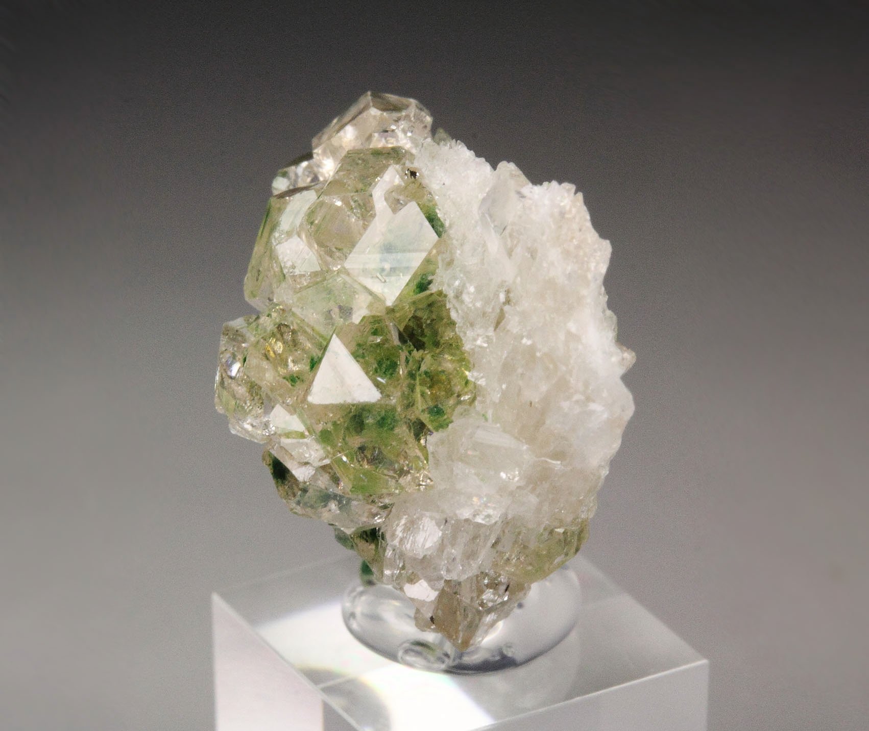 gem GARNET var. GROSSULAR with GREEN CHROMIAN PHANTOMS