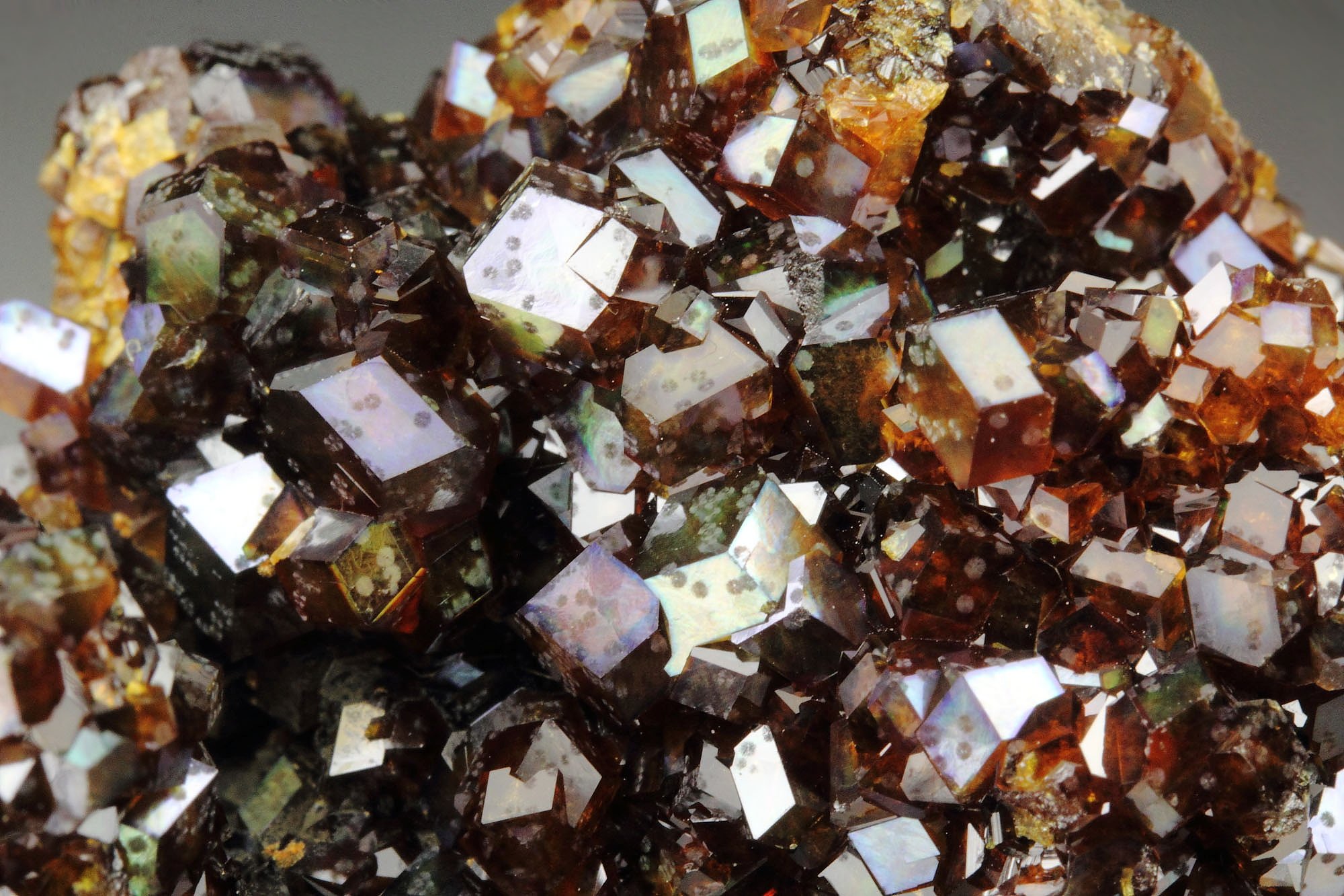 iridescent rainbow GARNET var. ANDRADITE