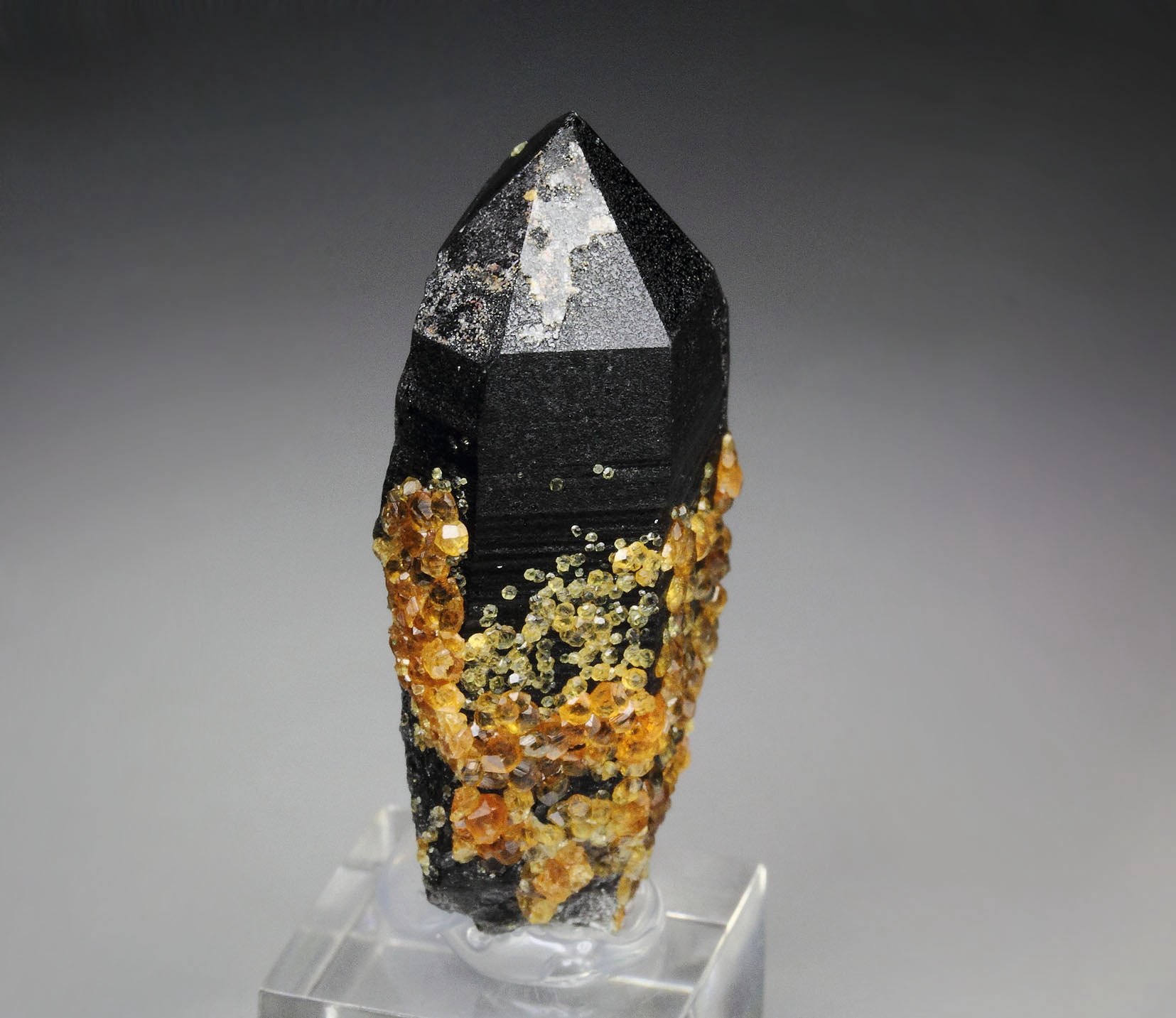 gem GARNET var. SPESSARTINE, QUARTZ var. SMOKY