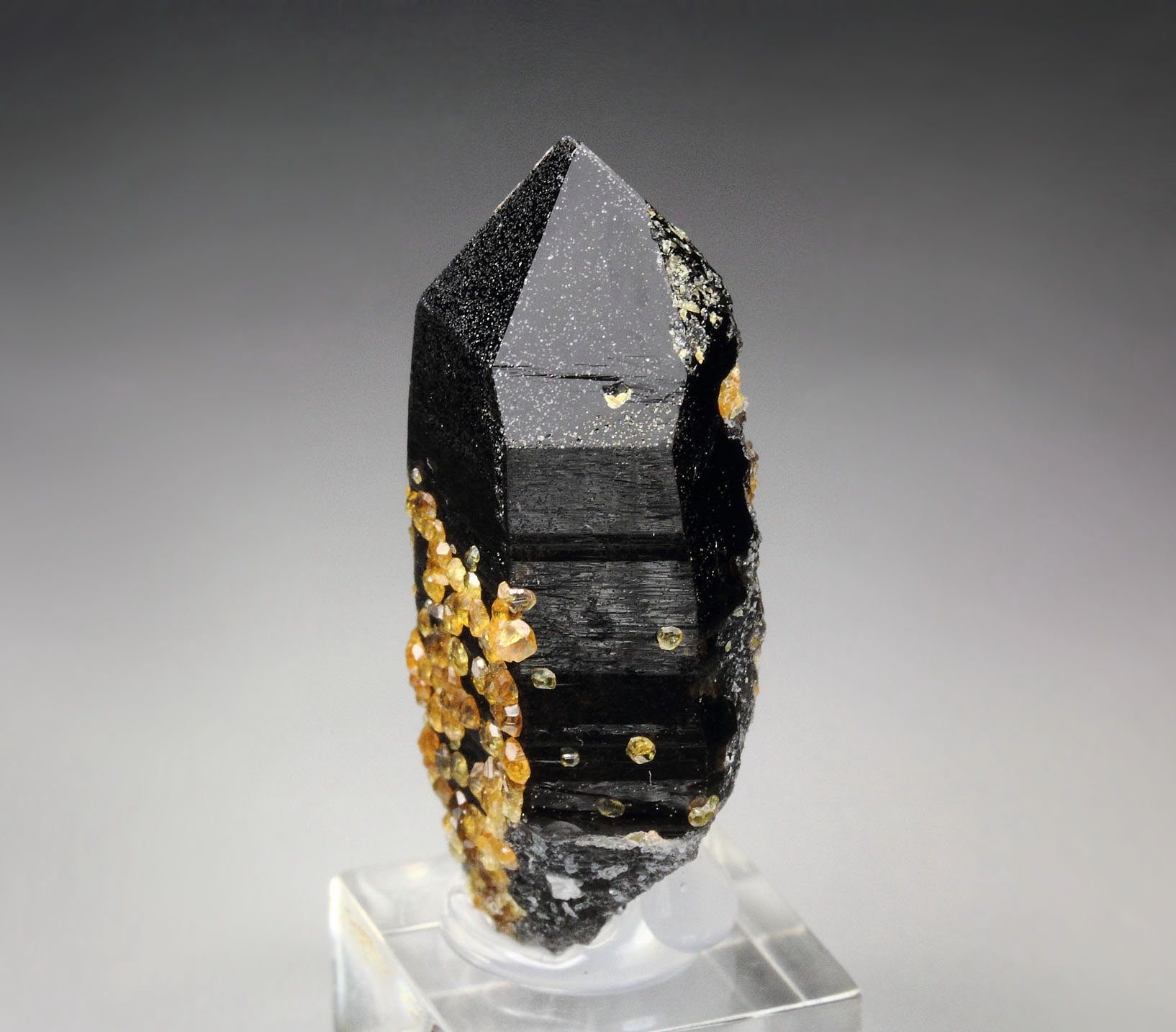 gem GARNET var. SPESSARTINE, QUARTZ var. SMOKY