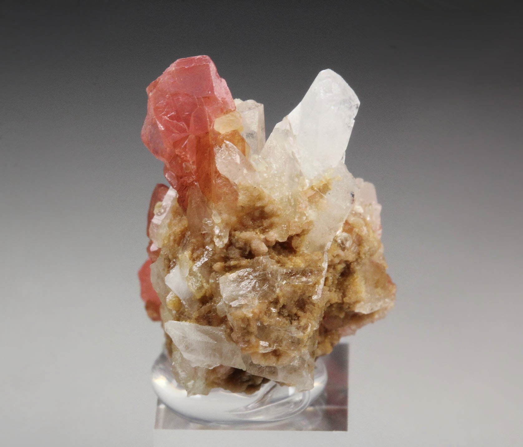 RHODOCHROSITE, QUARTZ