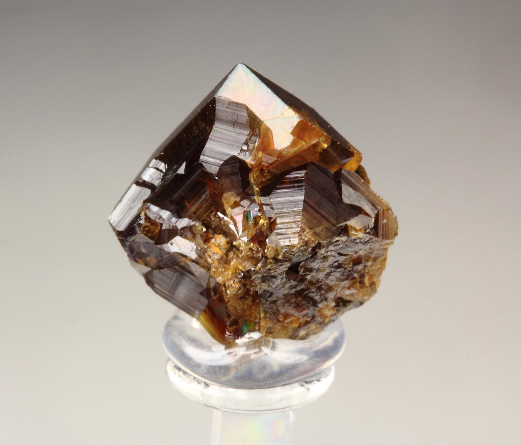 iridescent rainbow GARNET var. ANDRADITE